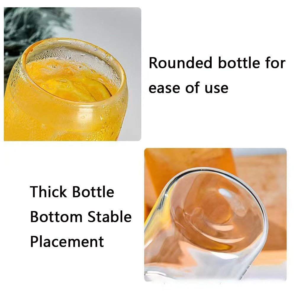 Ästhetischer Glasbecher Mit Deckel & Strohhalm - 500ml Rosa Mit Schleife