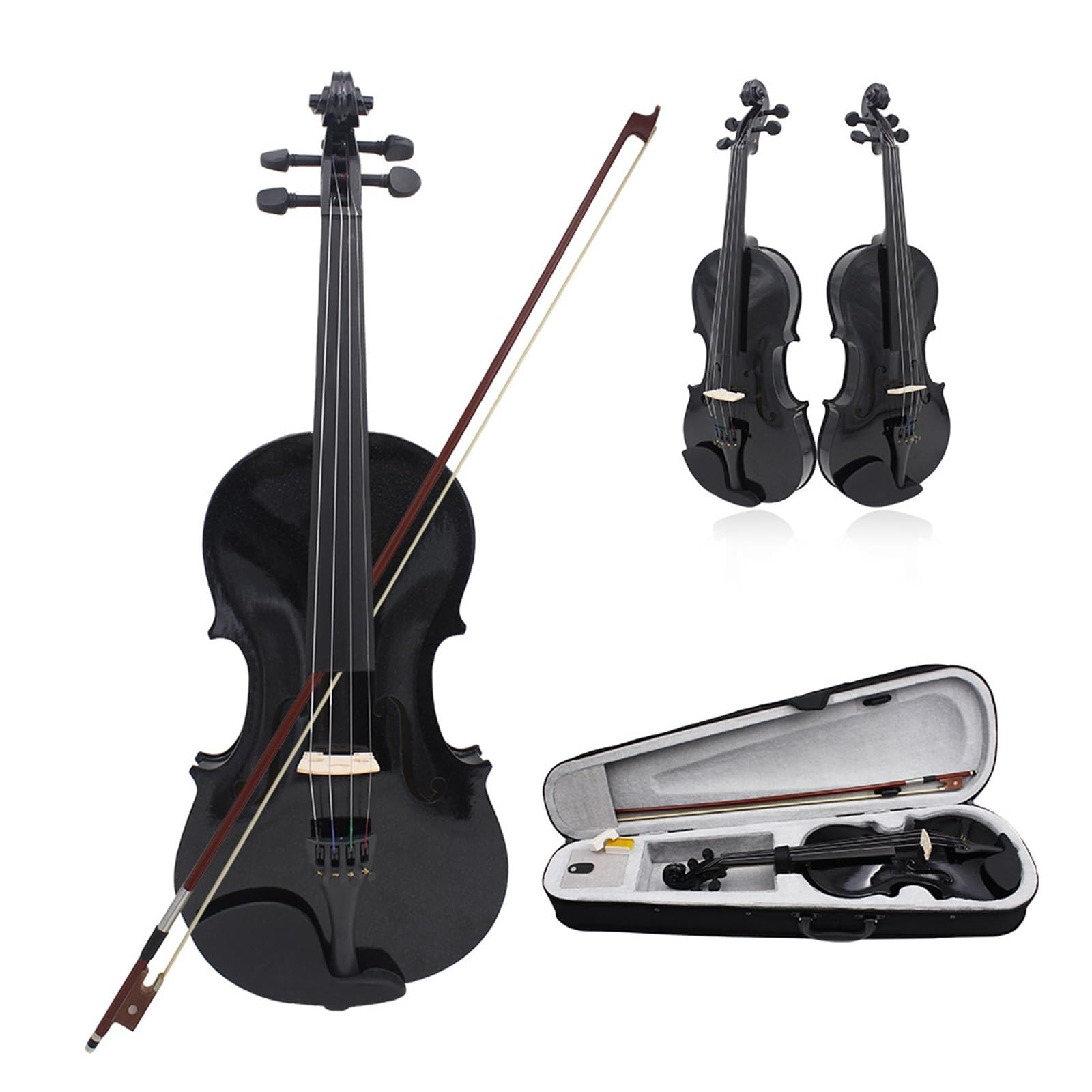 BABYCE Adulti Violino Violino 4/4 Popolarizza Il Pannello in Acero Violino per Principianti Studio della Lezione di Musica con Abito da Violino Nero (Color : Violin)