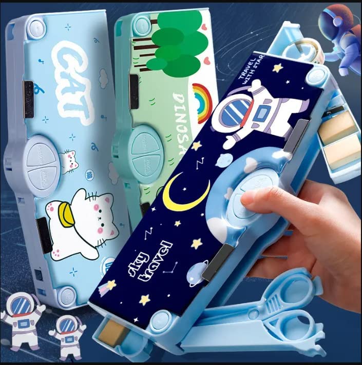 Image of Multifunctional Pencil Box for Kids,Dinosaur Pencil Box for Boys,Kids Pencil Box for Boys & Girls,Magnetic Pencil Box for Boys,Pop up Pencil Box,Dinosaur Theme Return Gifts for Kids(Dinosaur Pencil Box)