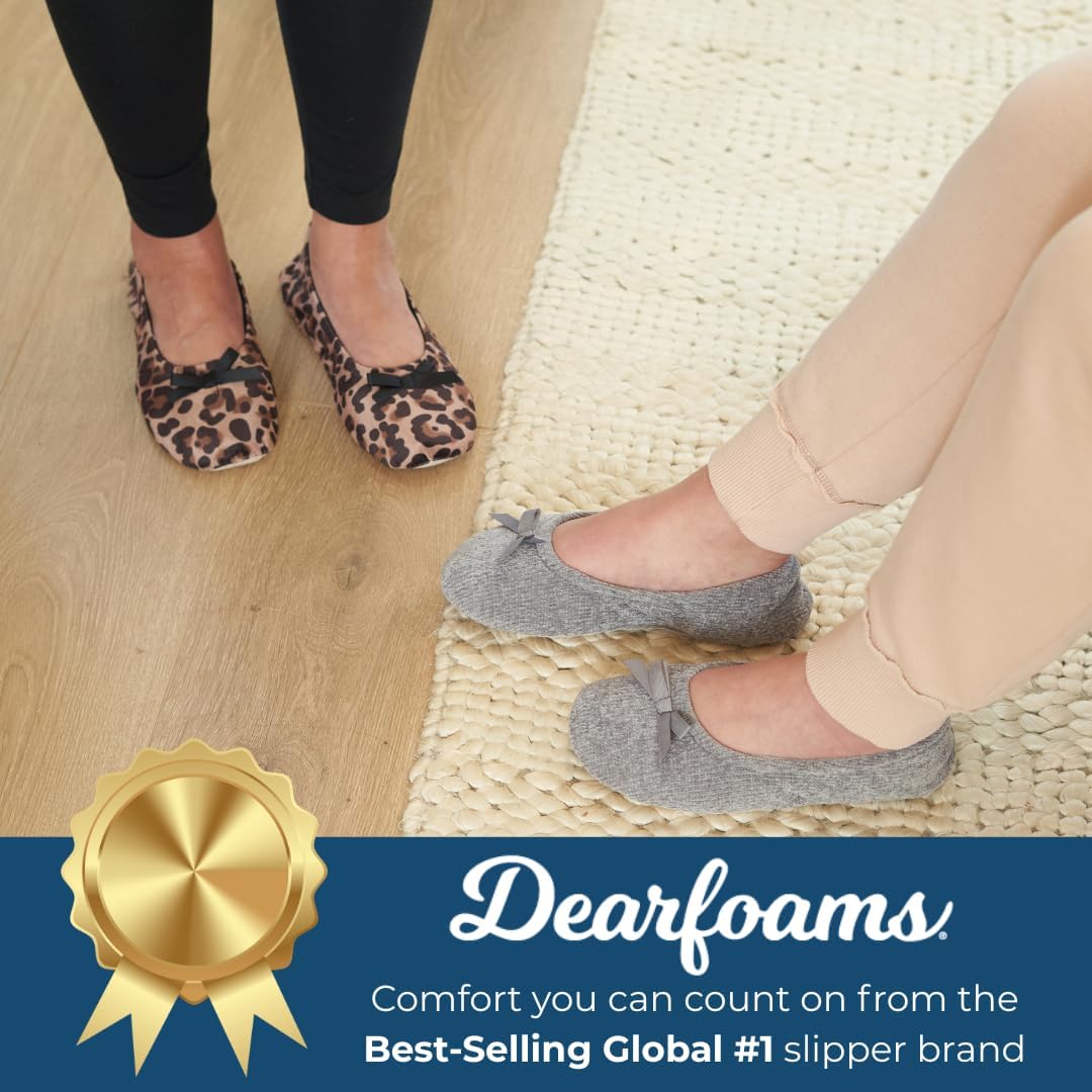 Dearfoams womens Layla Ballerina With Suede Outsole - Image 2