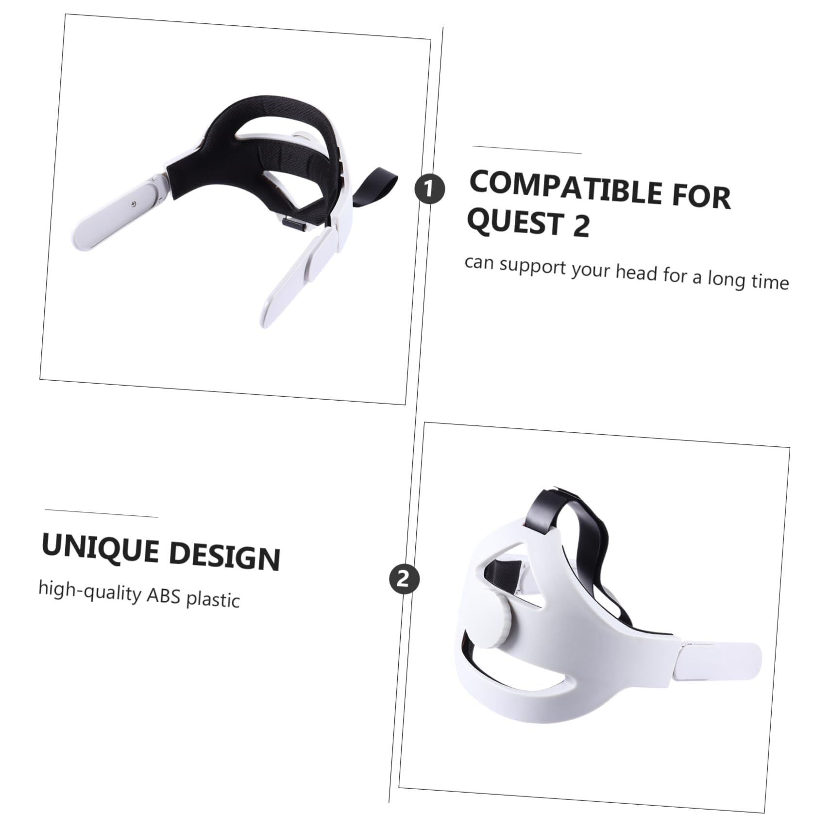 Lurrose Cinturino per Visore Vr Regolabile Cuscinetto per Testa Comodo e Durevole Facile da Installare e Staccare