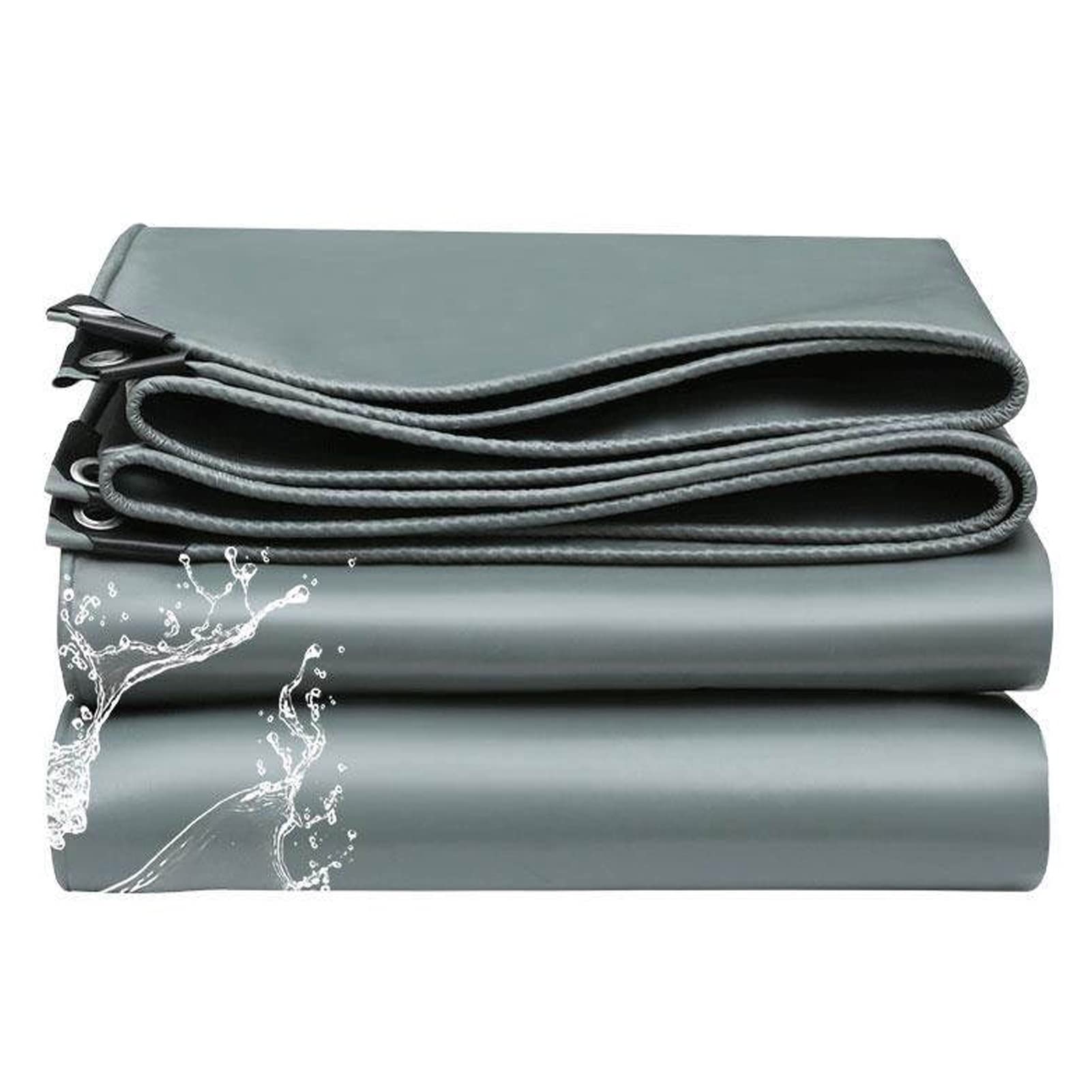 Telone Impermeabile Resistente 420 g/m² - Tenda Pieghevole Rinforzata 4x4 m per Campeggio, Esterni, mobili da Giardino - Telo di Copertura Antipioggia, Grigio (Dimensioni: 1x4,5 m)
