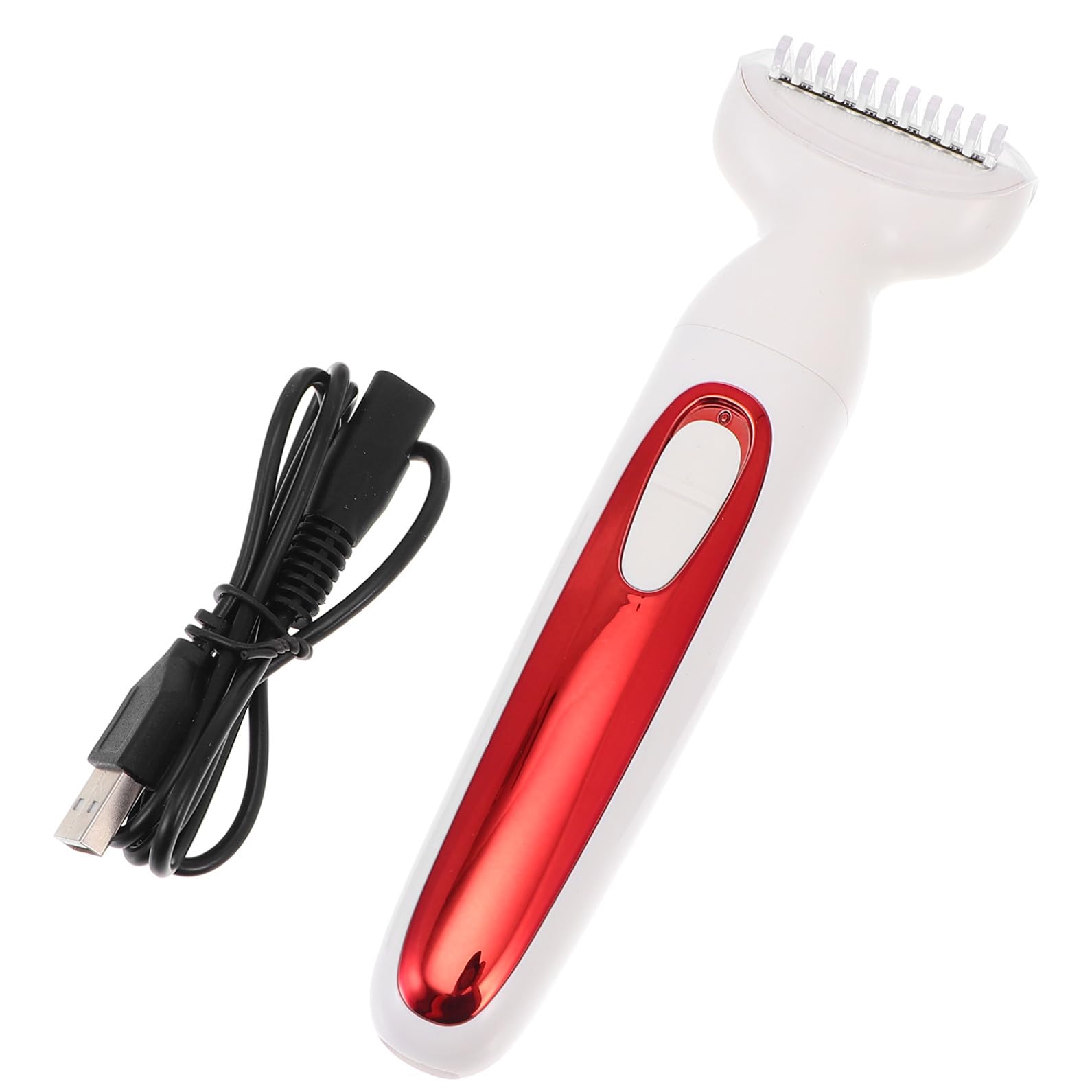 Depilatore Elettrico Ricaricabile USB Rosso per Uomo e Donna | Abs, Testina ad Alta Velocità, Portatile e Leggero, per Casa e Viaggio, 1 Pezzo