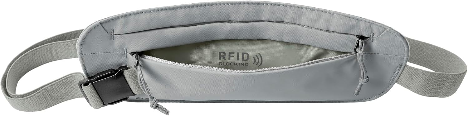 Eagle Creek Undercover RFID Money Belt – Slim Travel Waist Pouch with RFID Blocking – Secure Passport, Cards & Cash – Adjustable Strap – Lightweight & Discreet – Storm Grey - Image 5