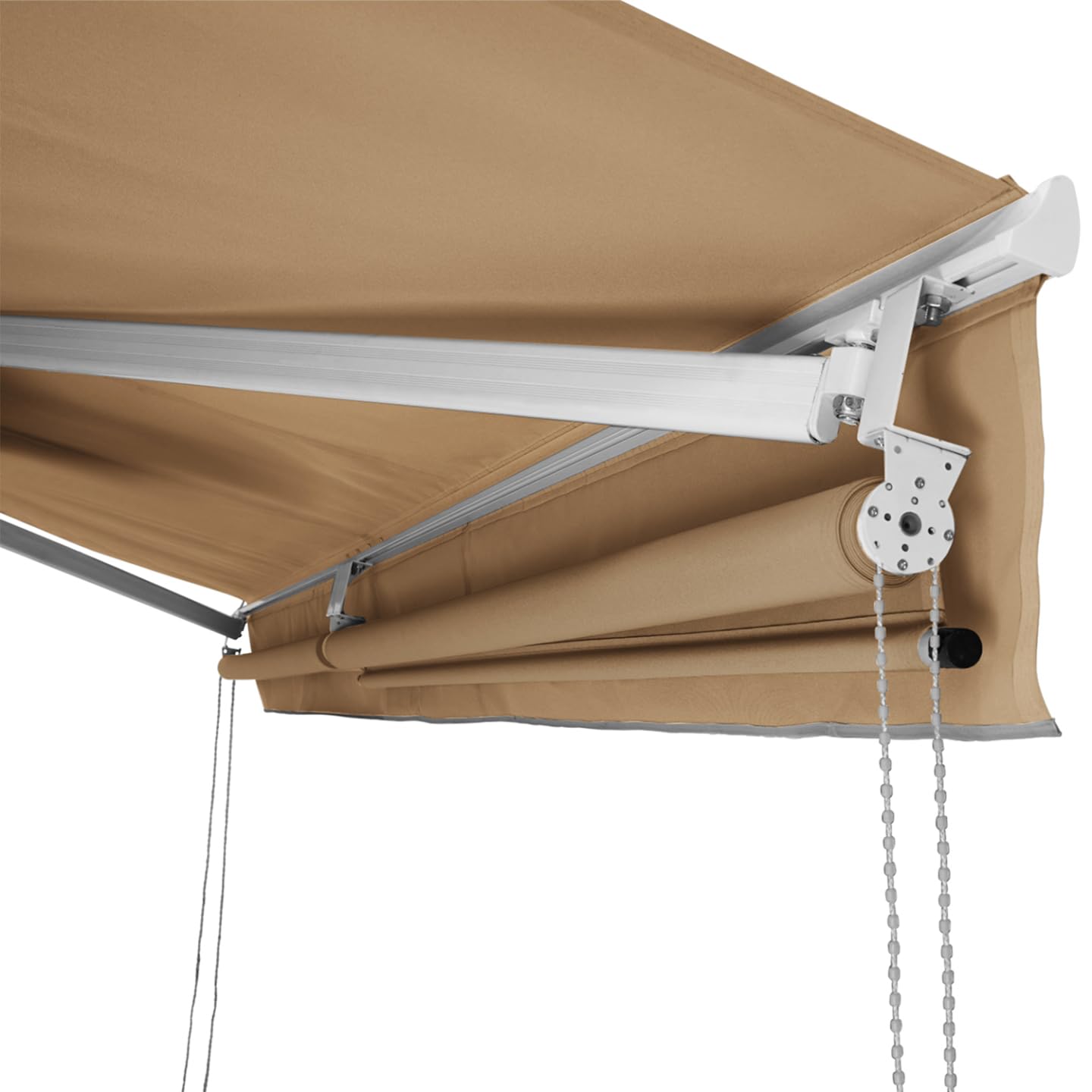 IDMarket - Estor (4 x 3 m), color marrón lambrequín H.1,50 m