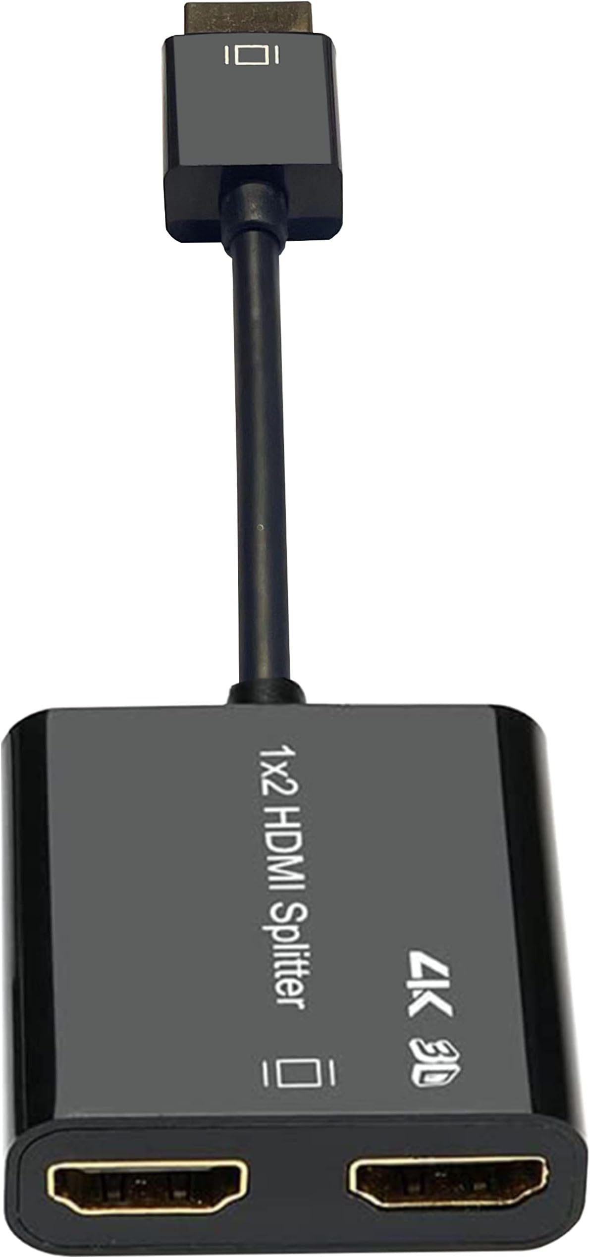 HDMI Splitter 1 in 2 Out, 4K HDMI Splitter for Dual Monitors Duplicate，Support1080P/4k30/60 /3D，PC,PS4,X-Box, Blu-Ray, DVD Player,HDTV,Etc