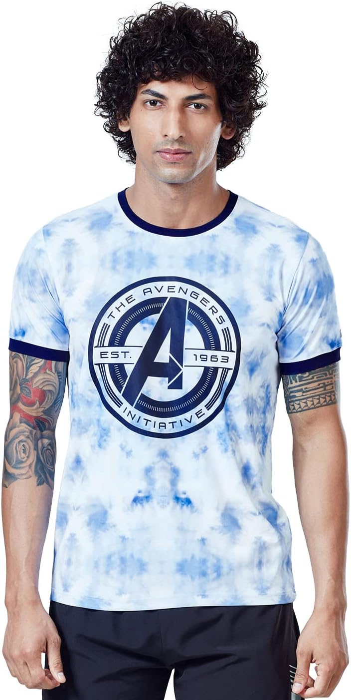The Souled Store Men Official Avengers: Initiative Multicolored Printed Performance Essential T-Shirts