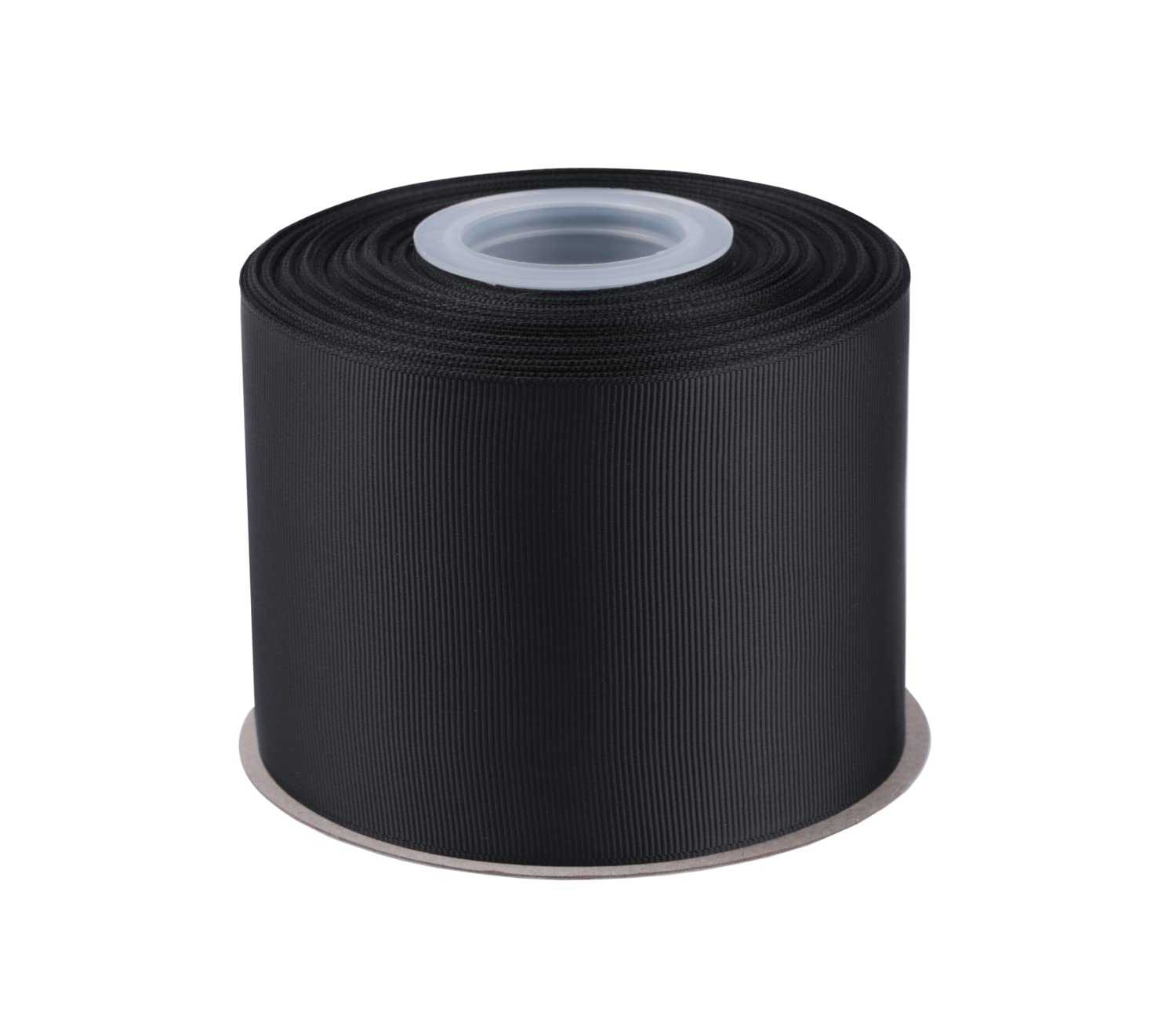 3 Inch Wide Grosgrain Ribbon - 5 Yard Spool Black Craft Ribbon Made In USA