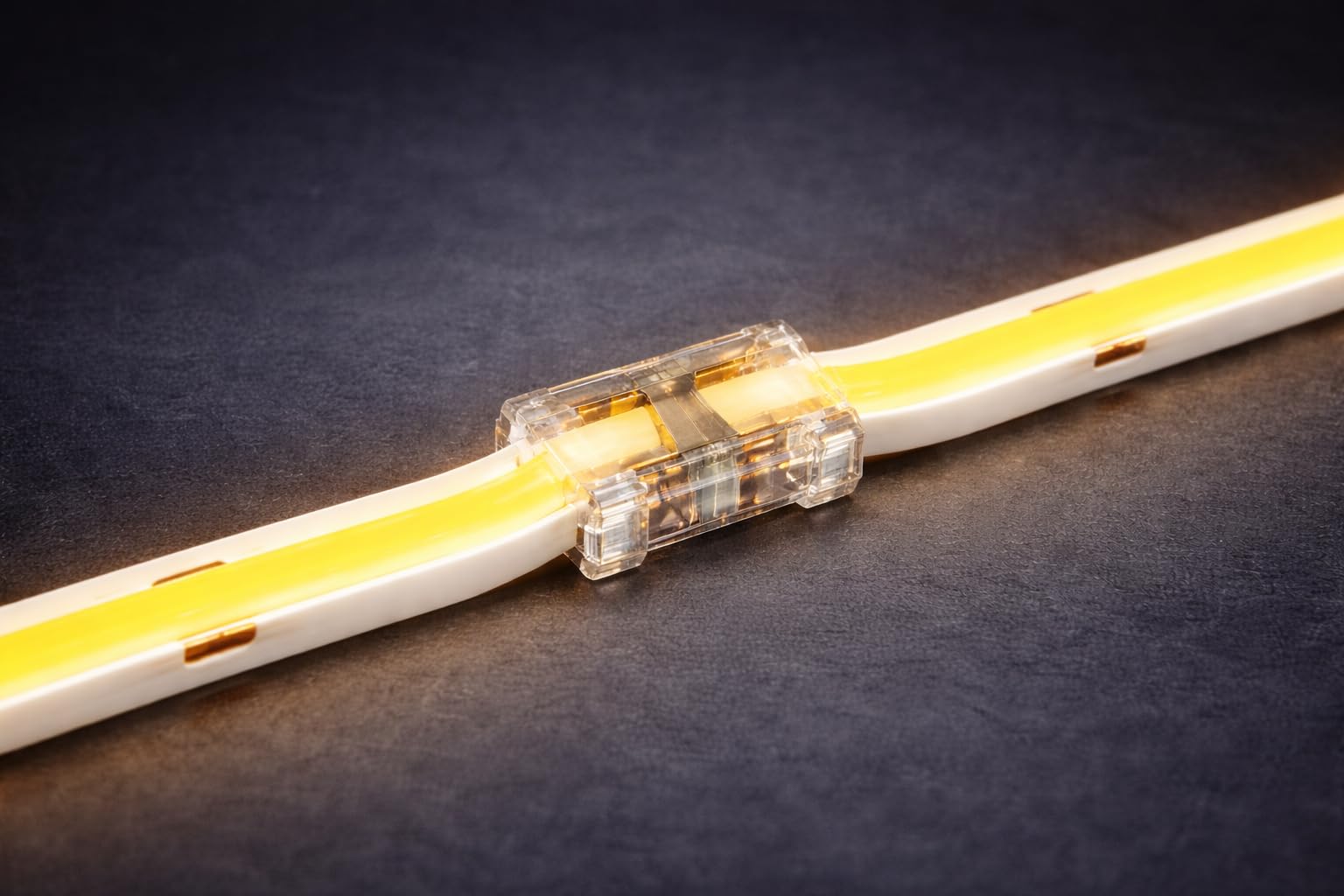 Kanlux Clear Led Cob Strip Light Connectors Pack Of 5 – Transparent Solderless Snap-Lock Connectors For 8Mm & 10Mm Cob Tape, Tool-Free Quick Joiner (8Mm 2-Pin Inline (Strip To Strip))