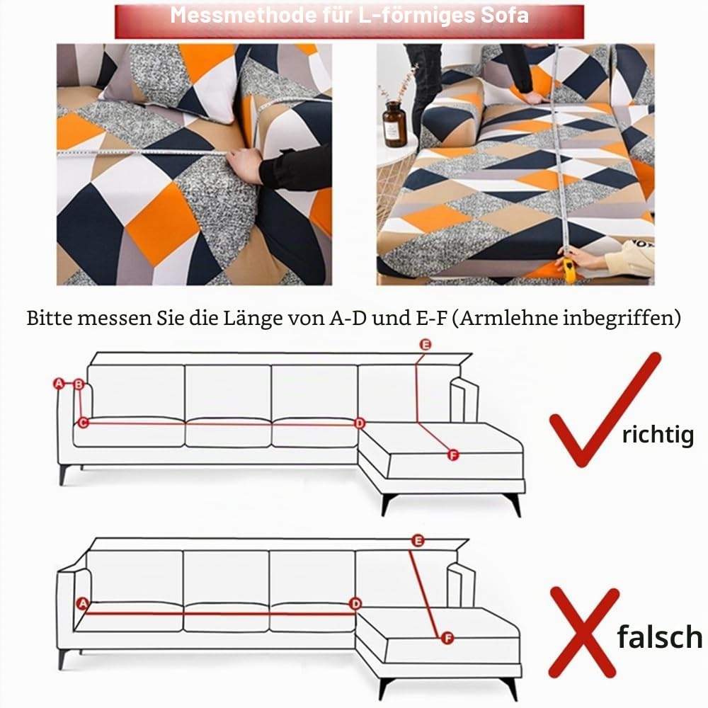 Sofabezug l Form, Jacquard Stretch Sofabezug, verdickter weicher und bequemer Stoff, Sofaschoner rutschfest für Wohnzimmer, staubdicht, Maschinen waschbar (Light Coffee,3-Seater 190-230cm)