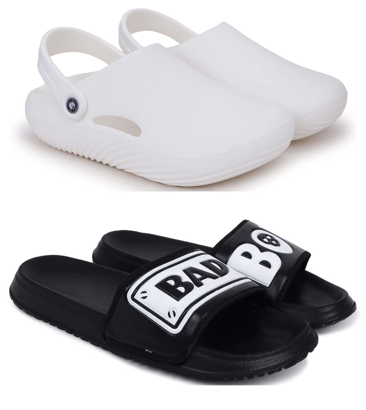 pampy angel Combo Pack of 2 Slipper/Flip Flops/Slides/Clogs/Sandals for Men (Cl-800 Vs Badboy, Big Star)-picture-33
