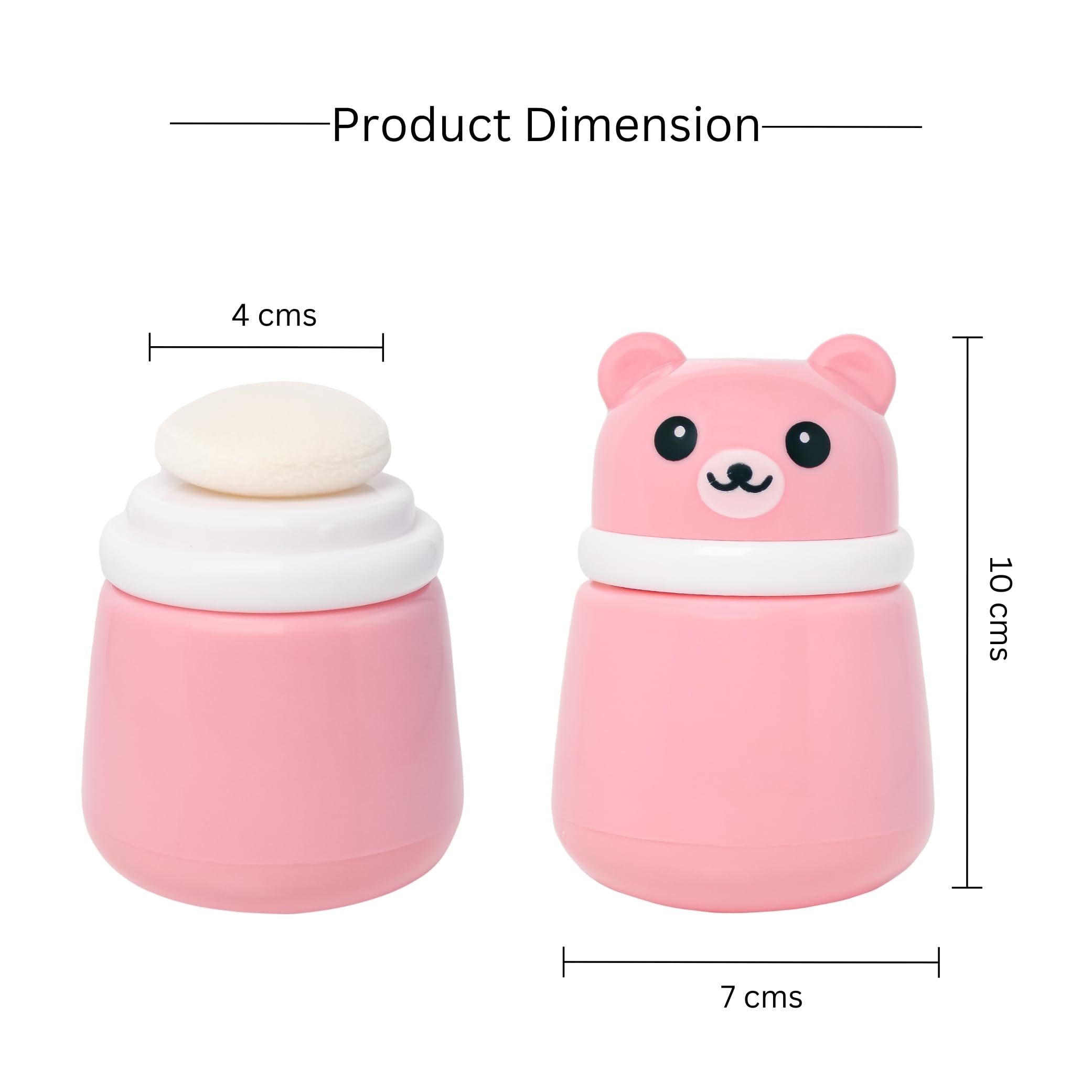 THE LITTLE LOOKERS Portable Baby Skin Care Baby Powder Puff With Box Holder Container For New Born Baby Face & Body (Pink & Blue) - Image 4 thumbnail