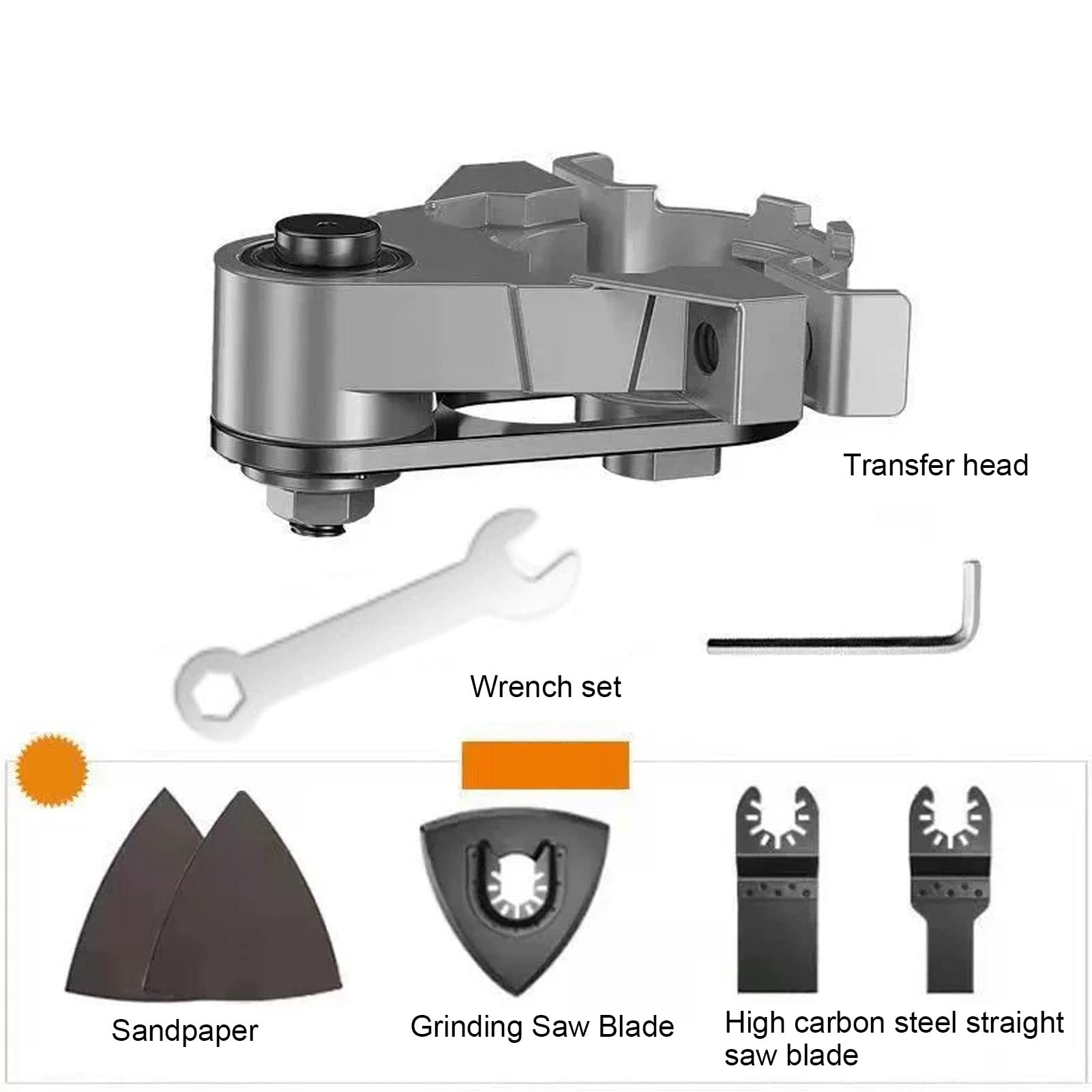 Mrisata Angle Grinder Converter Oscillating Tool Blade Angle Grinder Converter Tungsten Steel Multifunctional Oscillating Tool Adapter Kit for Cutting Grinding Polishing