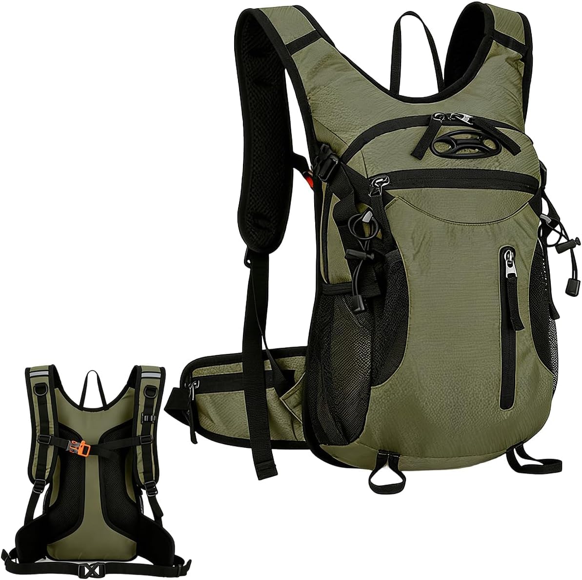 Mochila Senderismo 15 L Mochila Montaña Pequeña Transpirable con Correa de la Cintura Ajustables Mochila Ciclismo Ligera para Viajes Camping Running Ciclismo Deportes al Aire Libre