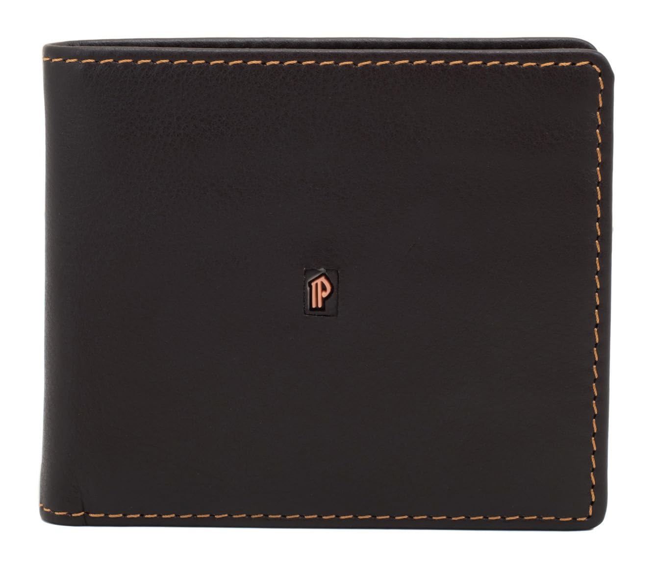 Portafoglio In Vera Pelle Nabuk Da Uomo CAMBRIDGE, Colore NERO, Interno GIALLO - Foto 10