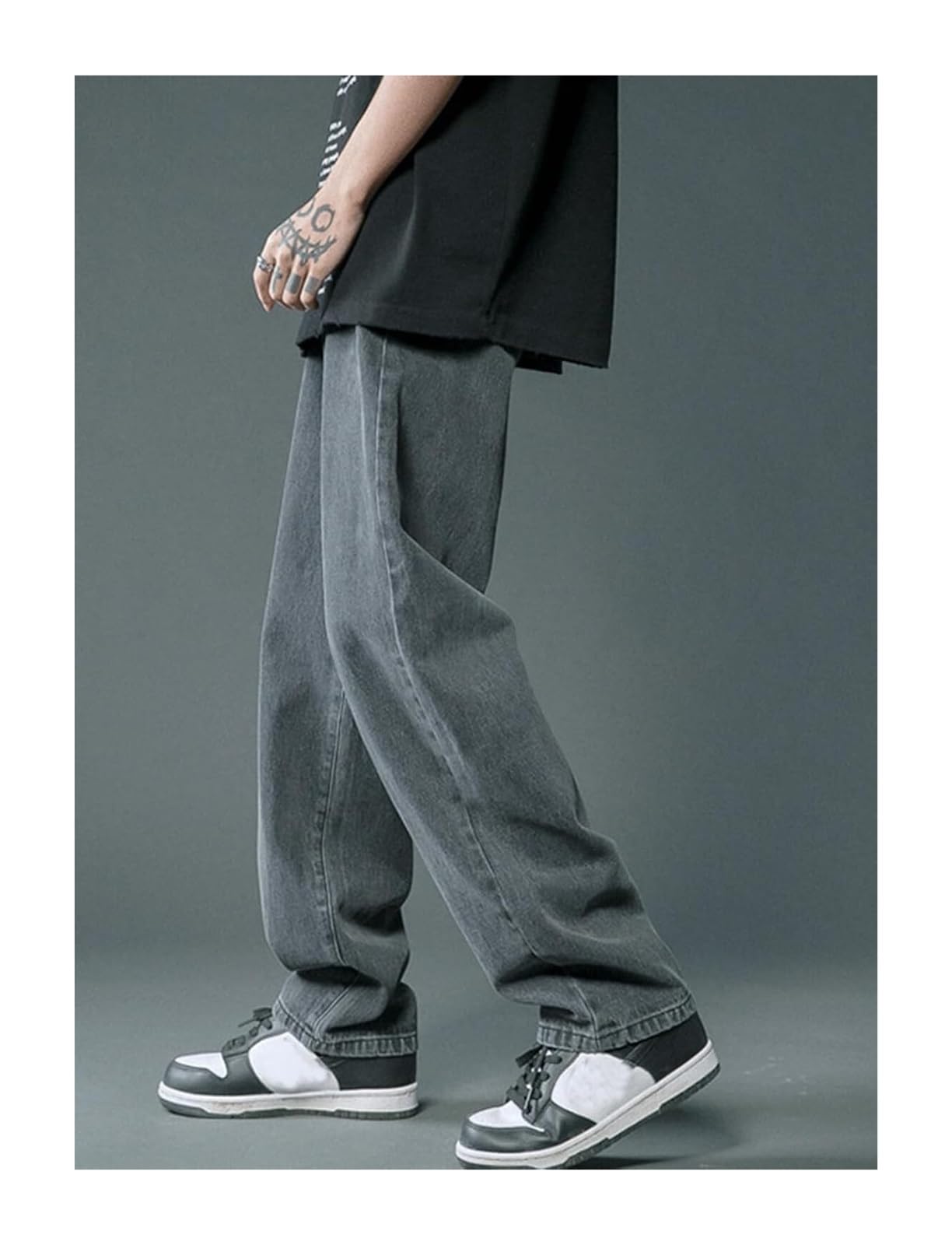 Dżinsy Baggy dla mężczyzn szerokie dżinsy skater hip-hopowe dżinsy na co dzień luźne spodnie dżinsowe Y2K Streetwear Style Slim Fit Jeans dla mężczyzn