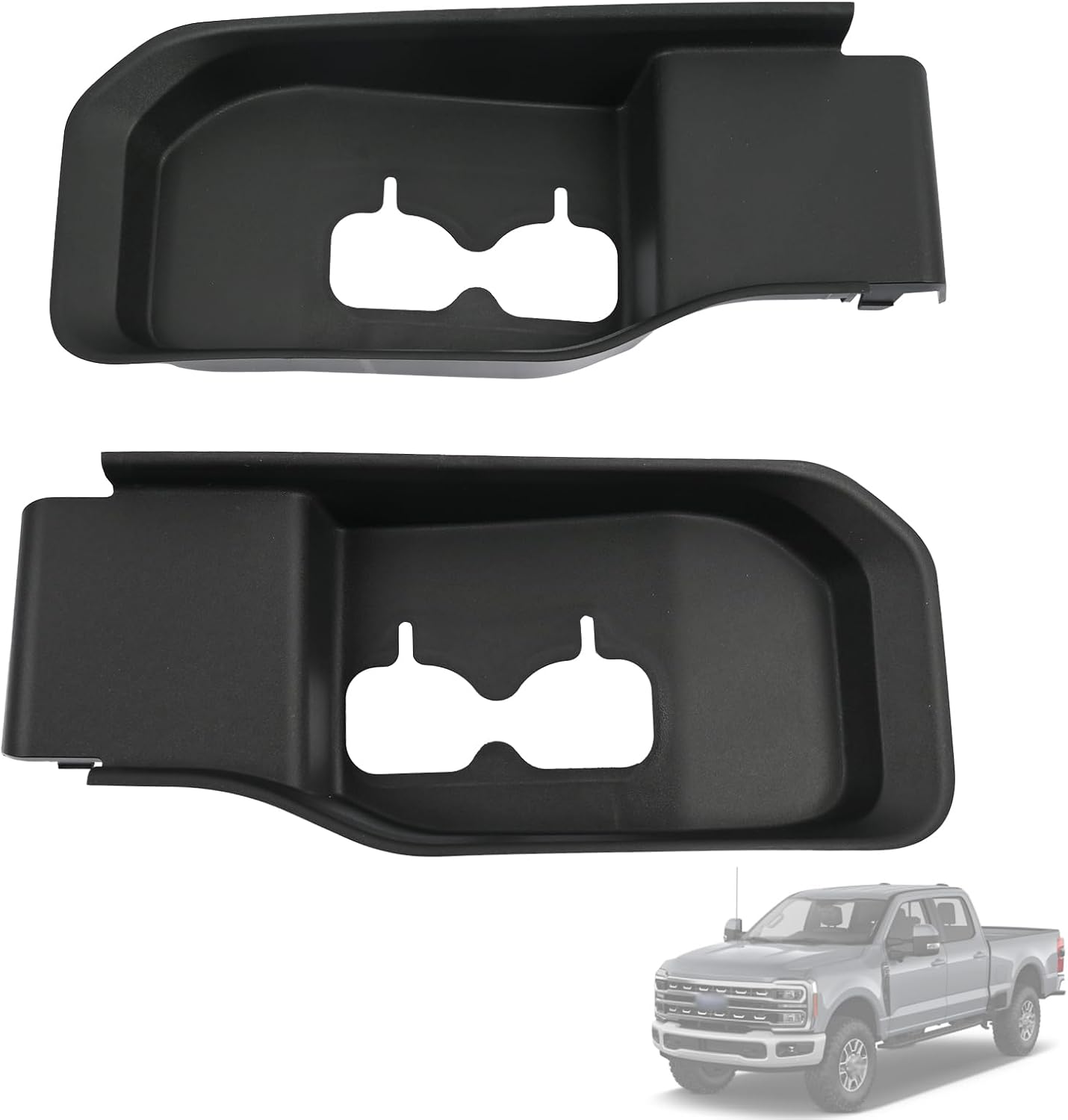 2PCS Front Left & Right Bumper Tow Hook Covers PC3Z8310AA Compatible with Ford Super Duty F250 F350 F450 F550 F600 2023 2024 2025 Replace PC3Z8311AA