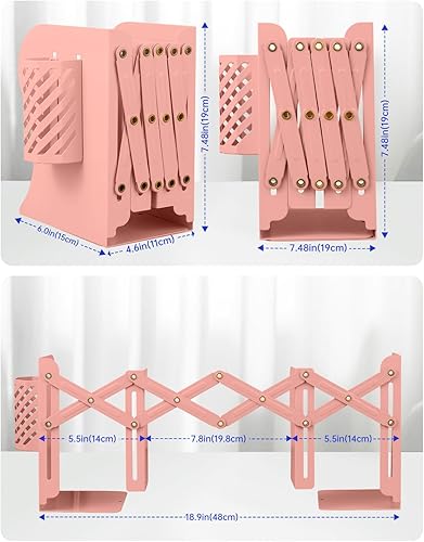 Miniatura 3 de Sujetalibros ajustables, extremos de metal para estantes pesados, organizador de archivos de revistas de escritorio para el hogar, oficina, libros,