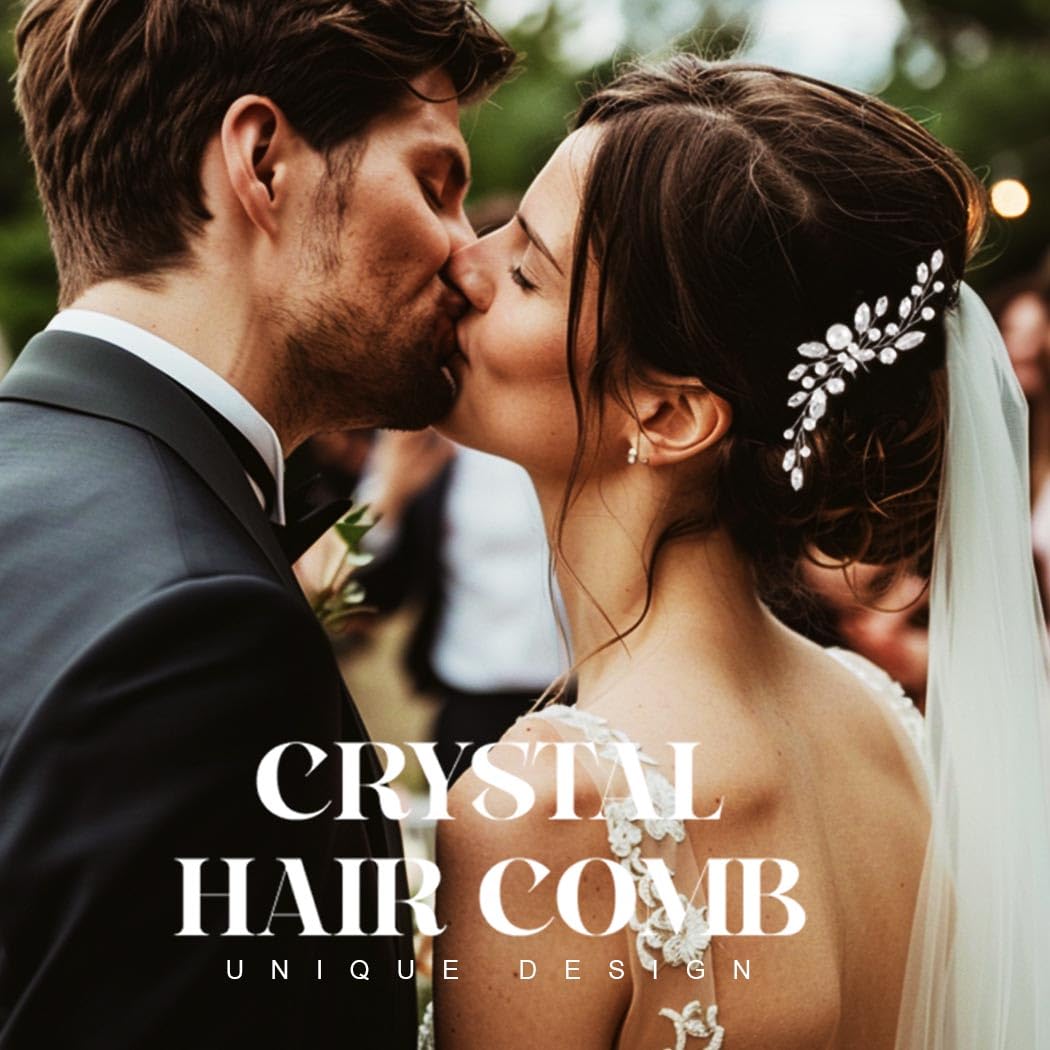 EVILD Haarnadeln mit Perlen für Braut, Hochzeit, Silber, Strass, Haarteil, Kristall, Braut-Haarschmuck für Frauen (Silber)