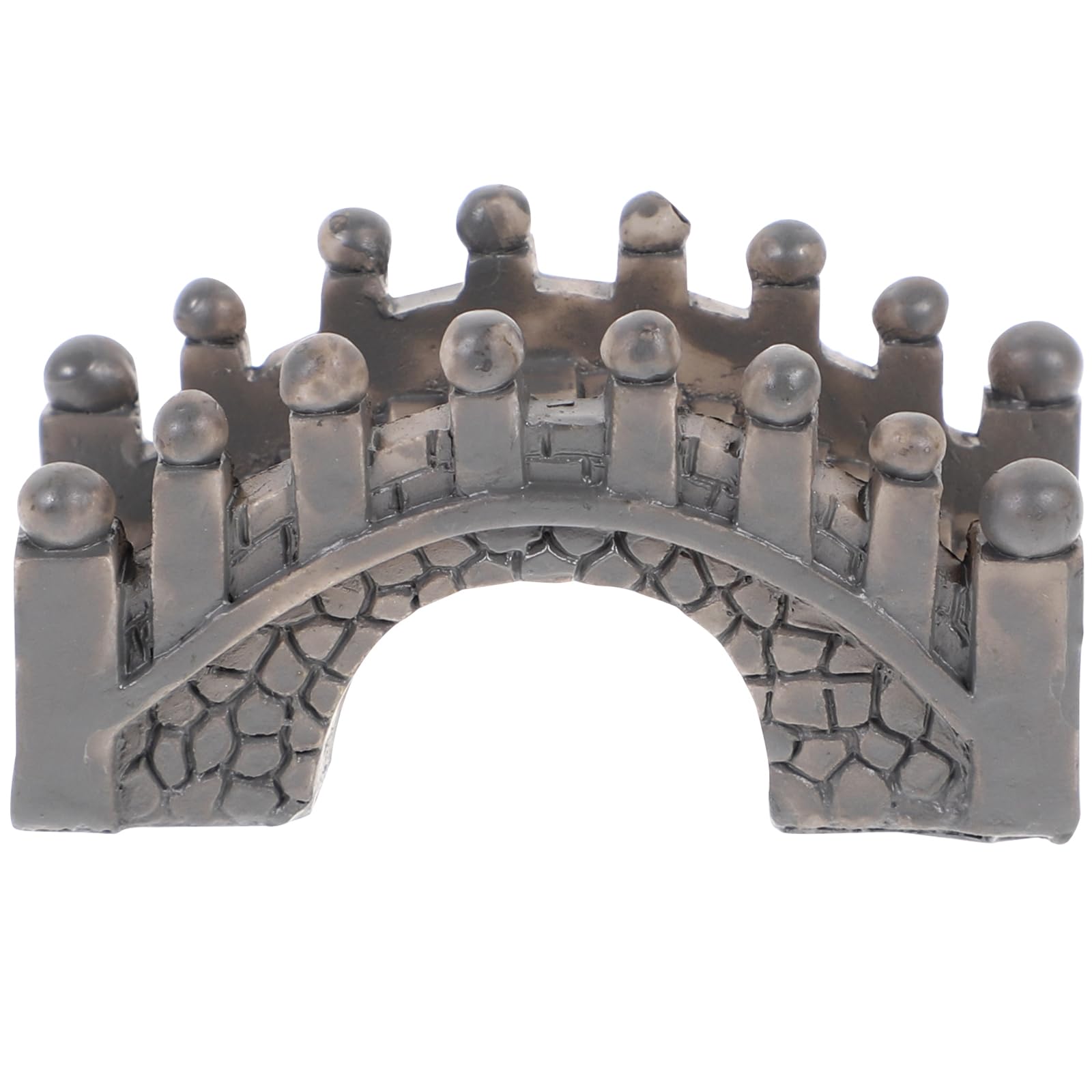 Supvox Grey Antique Arch Bridge 1.97X0.79x0.59in Miniature Resin Fairy Garden Decor For Terrarium Aquarium Bonsai Small Decorative Bridge