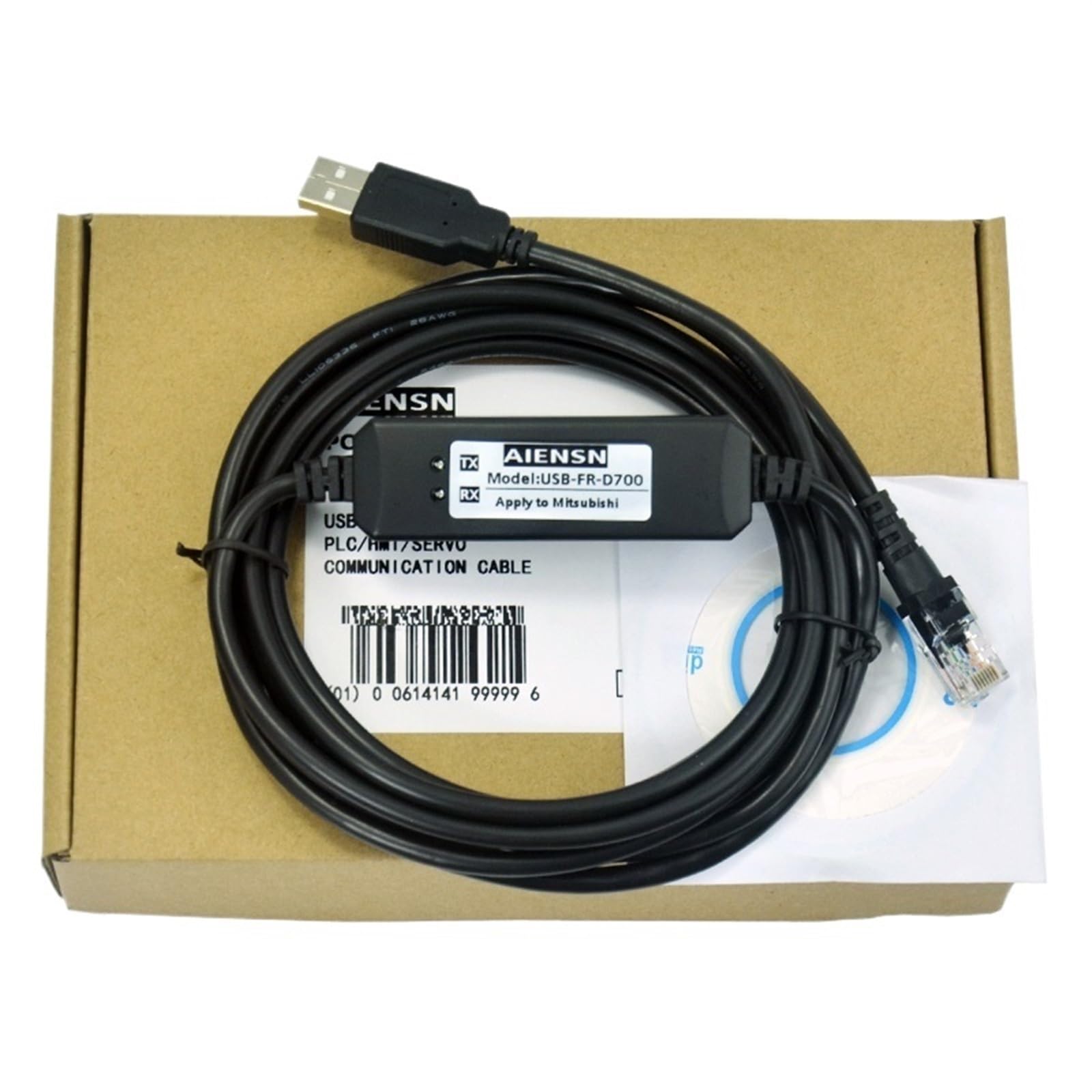 Câble de débogage d'interface USB anti-interférence pour paramétrage sécurisé FR-D700