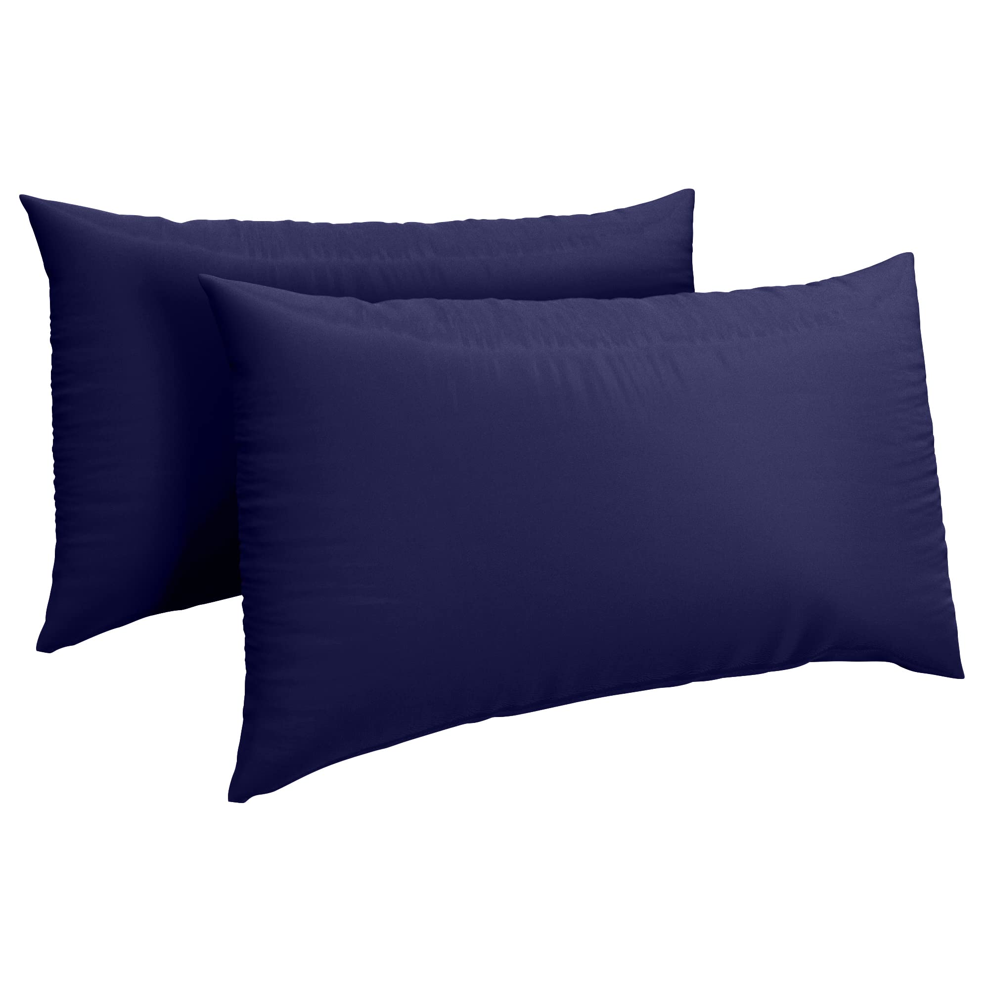 HOME ACE Navy Pillow Cases 2 Pack 50CM x 75CM, Poly Cotton Pillow Cases 2 Pack Housewife Pair of Pillowcases, Easy Care Soft Stain Resistant Envelope Closure Standard Pair of Pillow case