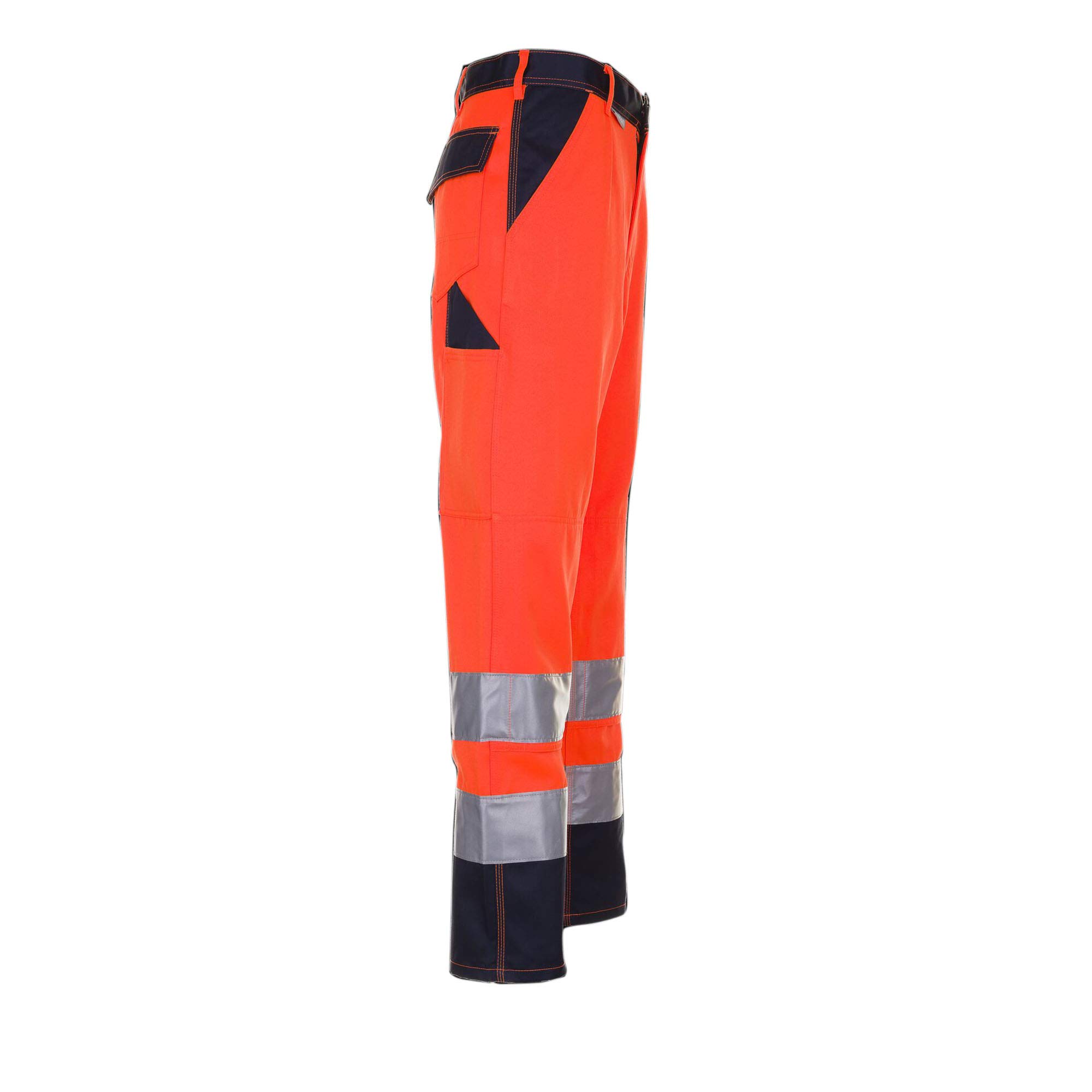 Planam 2016030 Warnschutz Bundhose, Orange/Marine, Größe 30