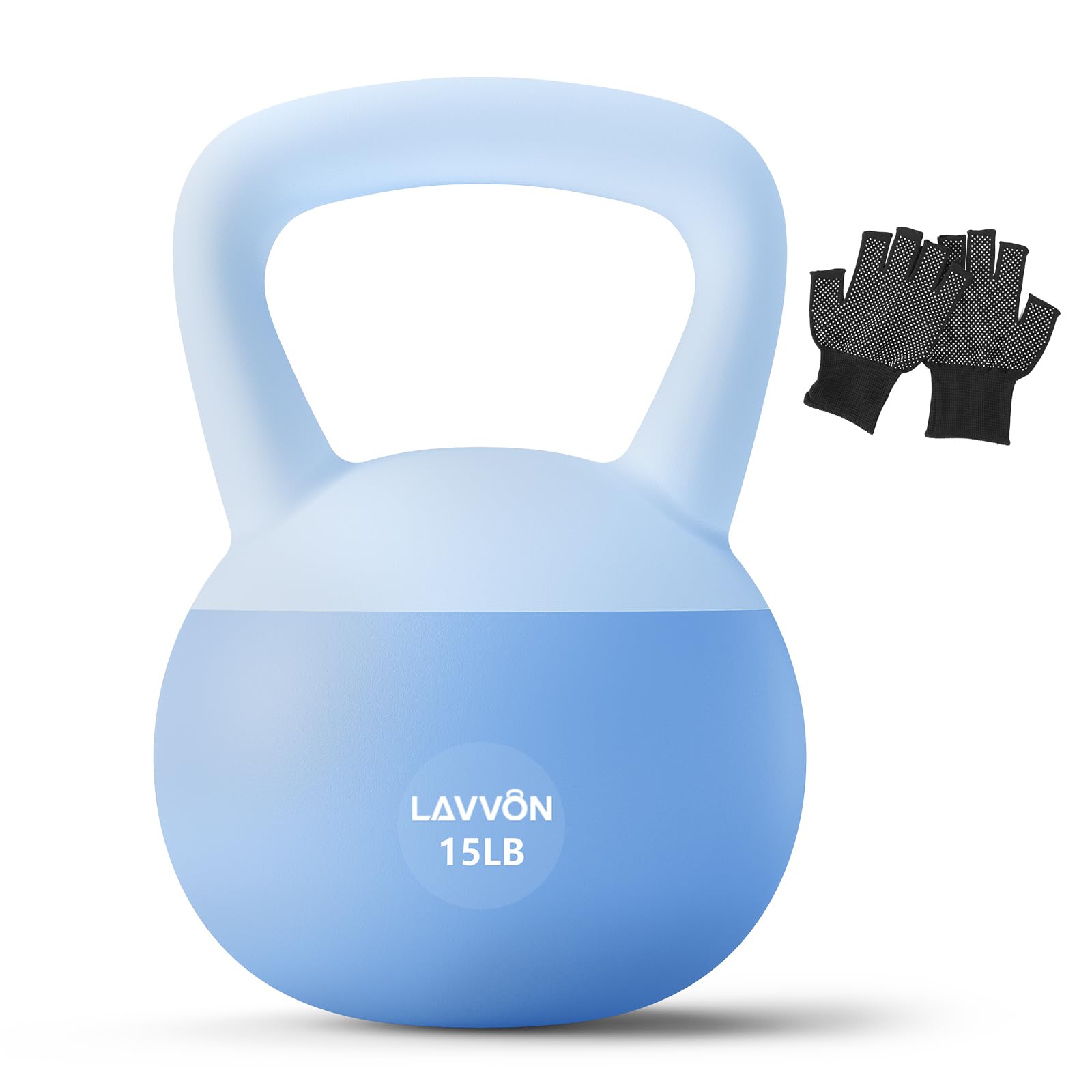 Soft Kettlebell -Cushioned Impact-Resistant Base and Anti-Slip, Kettle bell Anti-Slip Grip Weight for Home Workouts, Safe Strength Training Kettlebells Sets for Women & Men (Blue, 6.8KG(15lb))