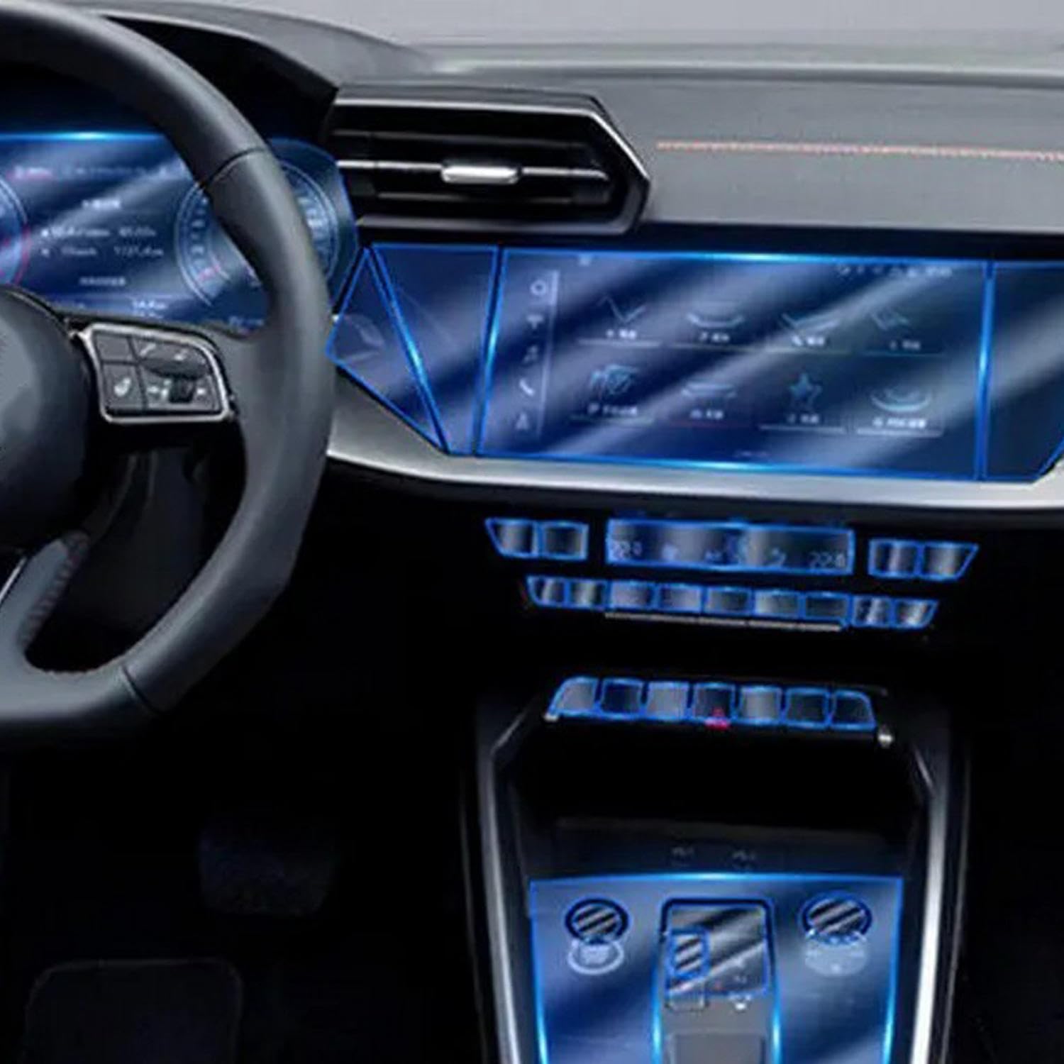 Film protecteur de TPU d'intérieur de voiture anti-rayures pour console Audi A4 B9