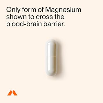 Momentous Magtein Magnesium L-Threonate - Brain & Rest Support Supplement - Boosts Cognitive Function & Sleep Quality - NSF Certified for Sport -145 mg - 30 Servings