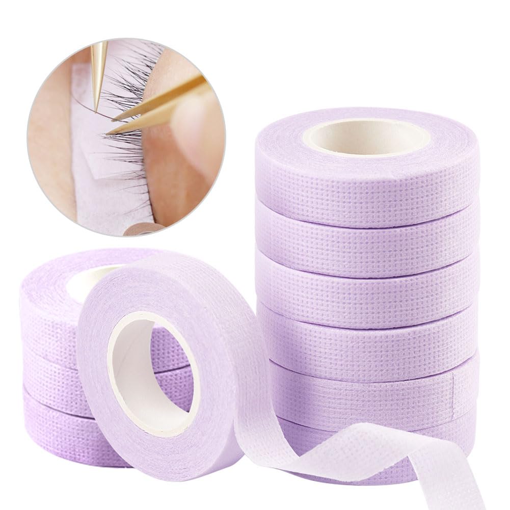 Lunamoon 10 Rolls Eyelash Extension Tape Eyelash Tape Eyelash Tape, Purple 10