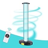 100W UV Light, Ultraviolet Lamp Purifier for Whole Room & House, Ozone-Free, Home Disinfection Device with 3-Gear Timer Remote Control, UVC Lights, Purification for Bathroom, Toilet, Office