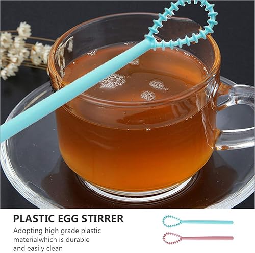 Miniatura 4 de Cabilock Agitador de miel de plástico, 4 uds, jarabe de batidor de huevo, superficie lisa, seguro, fácil de usar, ideal para cocina, bar, viajes,