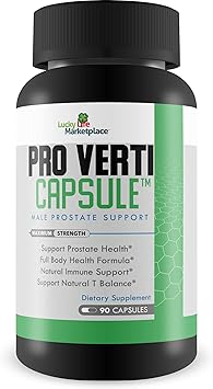 Pro Verti Capsule - Male Prostate Support - Promote Prostate Health & Normal Prostate Size - Support Healthy Hormone Production & Urine Flow - Aid Full Body Health & Healthy Prostate Function
