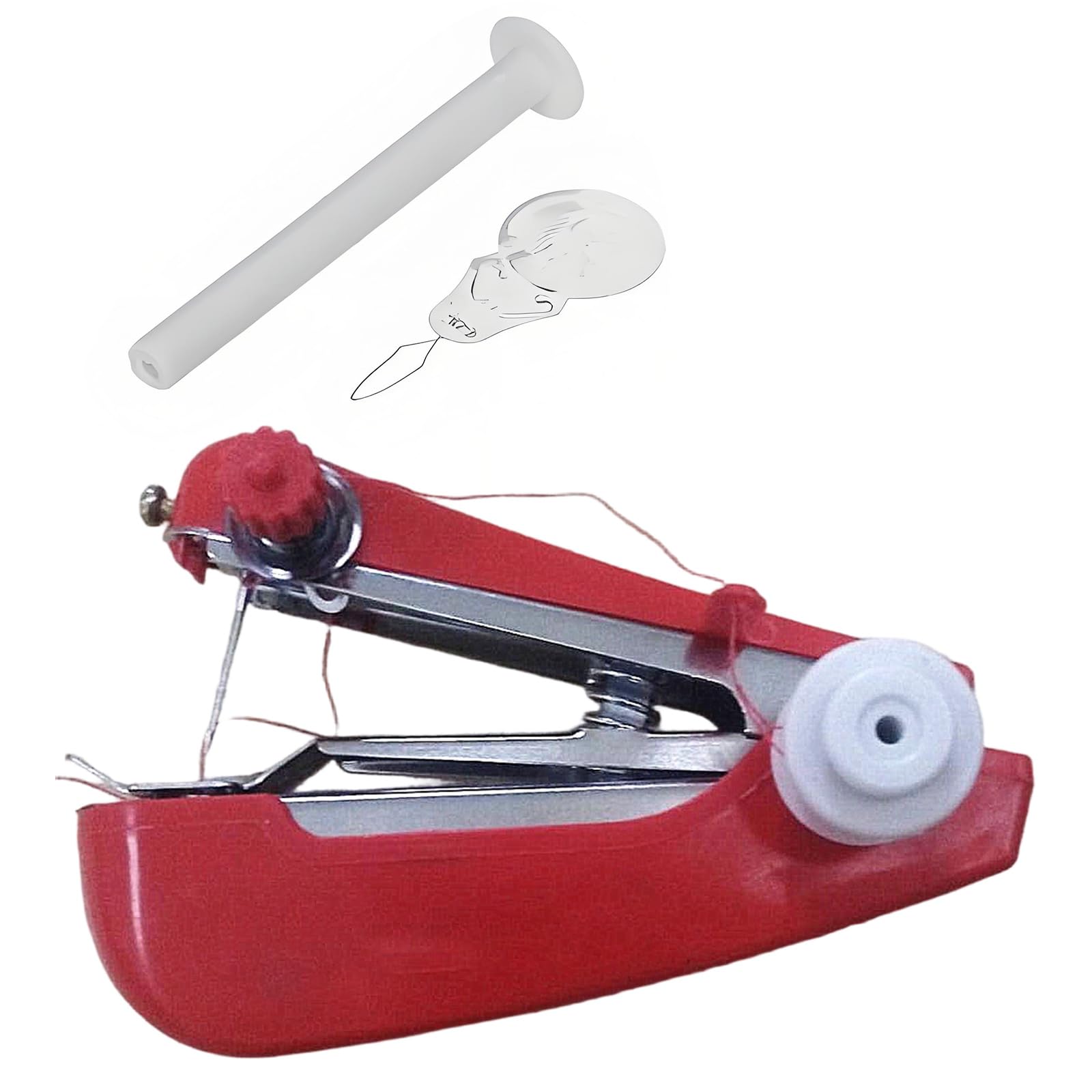 Elnwnnkc Red Handheld Sewing Machine Mhandy Needlework Tool Small Machine For Home Small Sewing