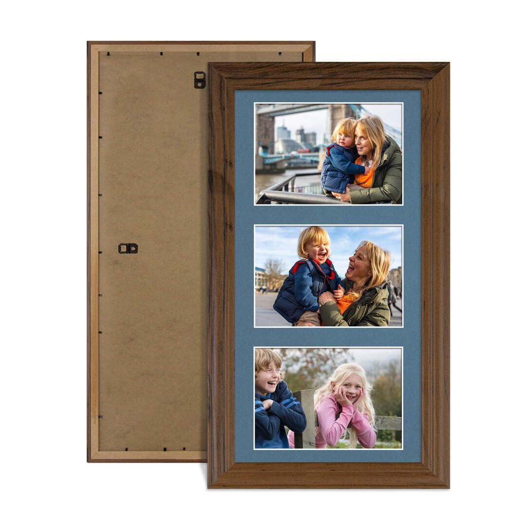Procut Global 40x20cm Classic Walnut Photo Frame For Multiple Pictures