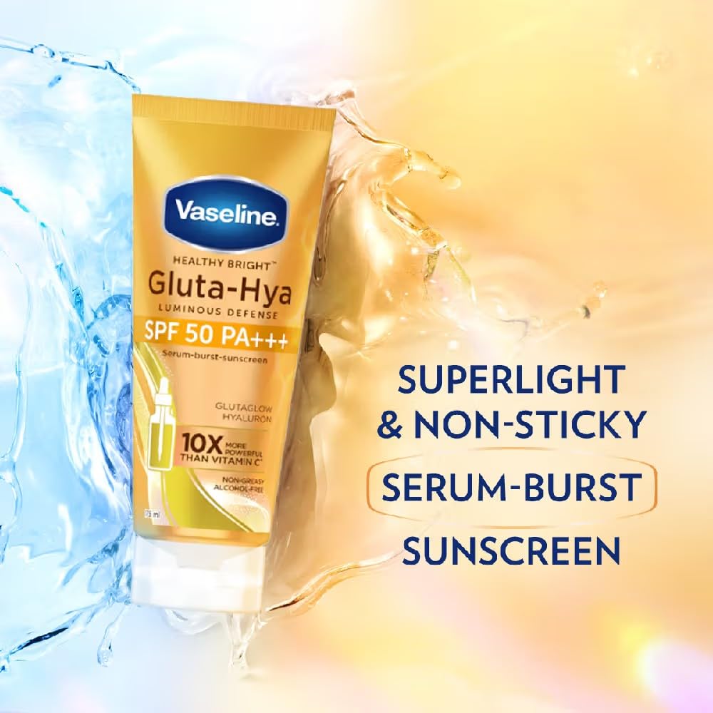 Vaselin'e Gluta-Hya Luminous Deffense Serum-Burst-Sunscreen SPF 50 PA+++ Sunscreen Lotion (175ml) by Sell n Ship - Image 4