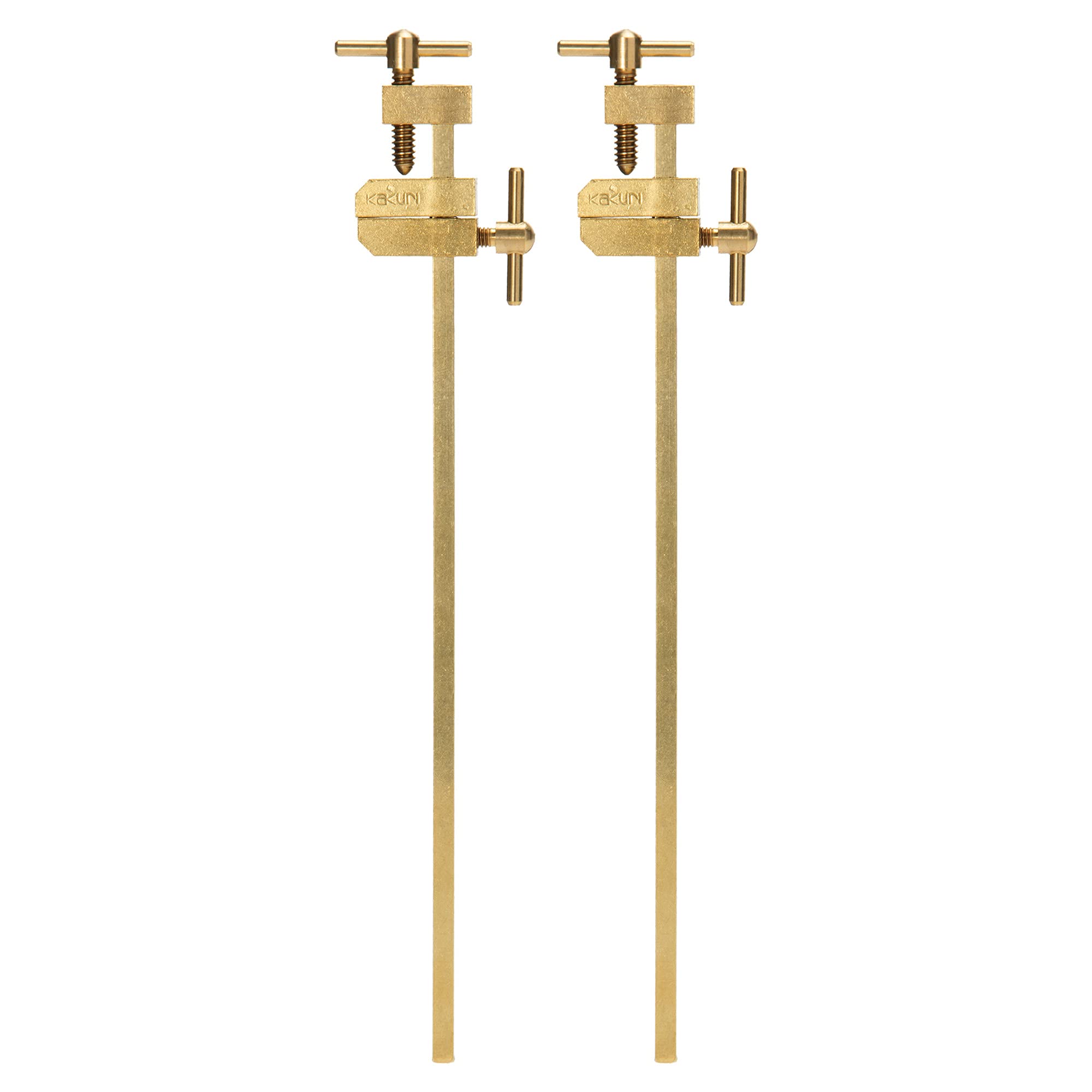 KAKURI Bar Clamps for Woodworking 6" HATAGANE Japanese Wood Clamps, Metal Parallel Clamps Tool Set 2 Pcs, Brass Gold, Made in JAPAN