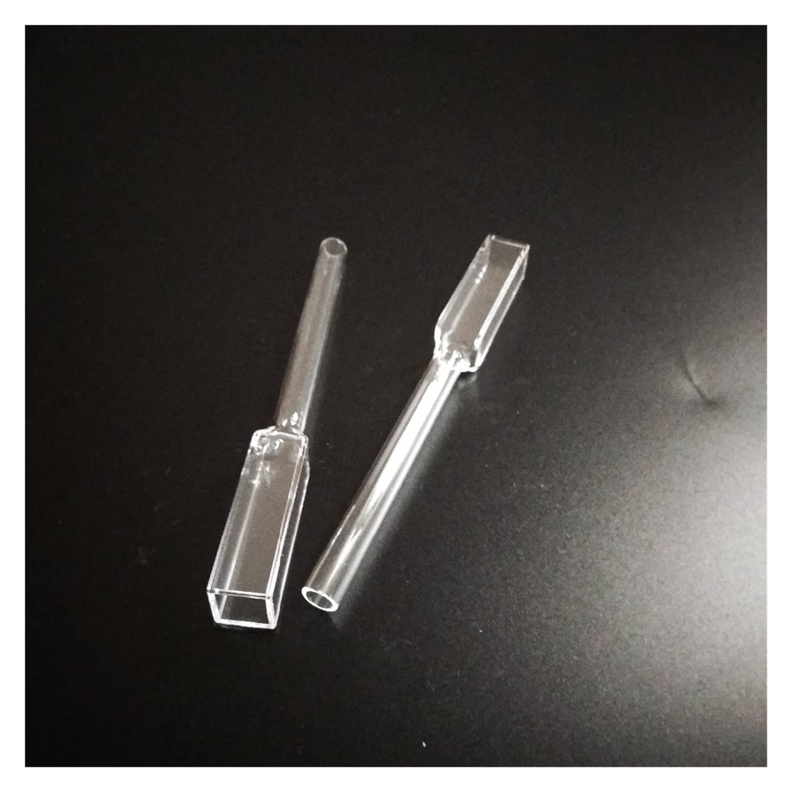 MENGKE Cubeta De Celda De Cuarzo De Fluorómetro Transparente De Cuatro Lados De 3,5 Ml Con Tubo De Sellado