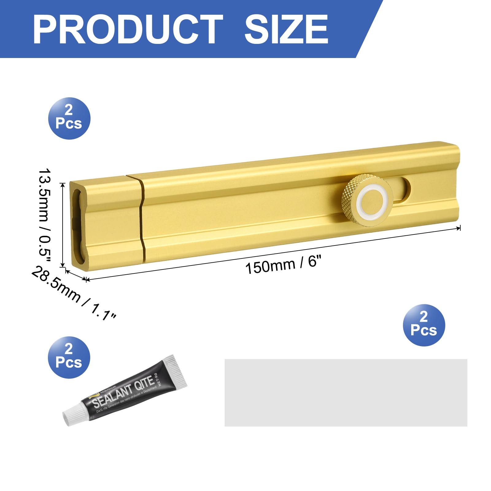 PATIKIL Slide Barrel Bolt Latch Lock 150mm - Image 2