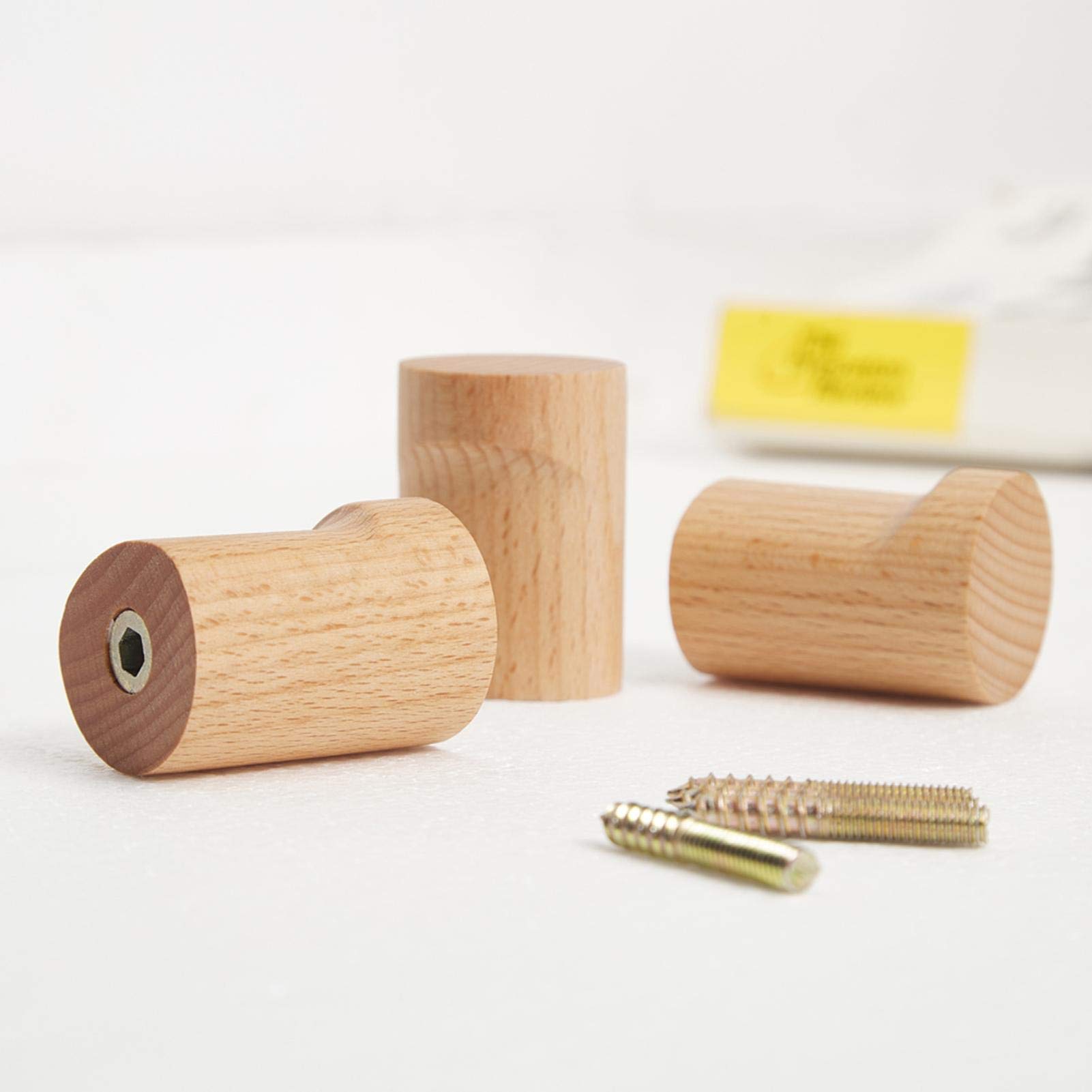 4 Pilz-Holzhaken Für Wand - Charmante Kleiderbügel Für Türen & Wände