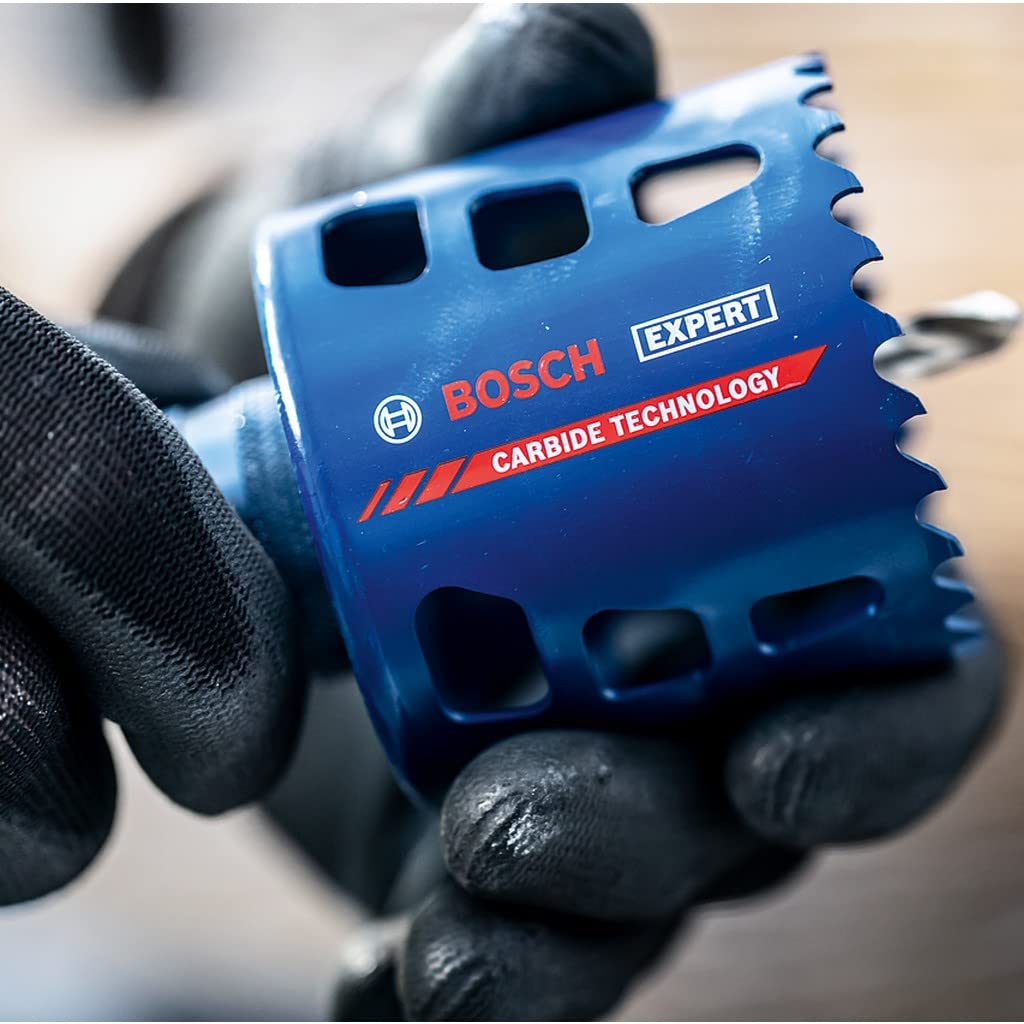 Bosch Professional 9 uds. Set de Sierra de Corona Expert Tough Material (para Madera con metal, Ø 22-68 mm, Accesorios Taladro de impacto rotativo)