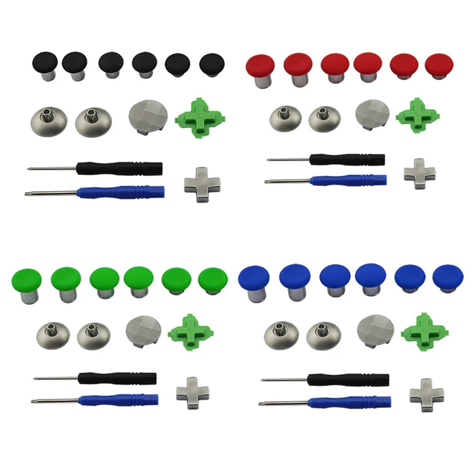 10 set for XBOX ONE Elite Controller Gamepad Bumper Trigger Swap Thumb Analog Sticks Grips Stick D-Pad Button(Green)