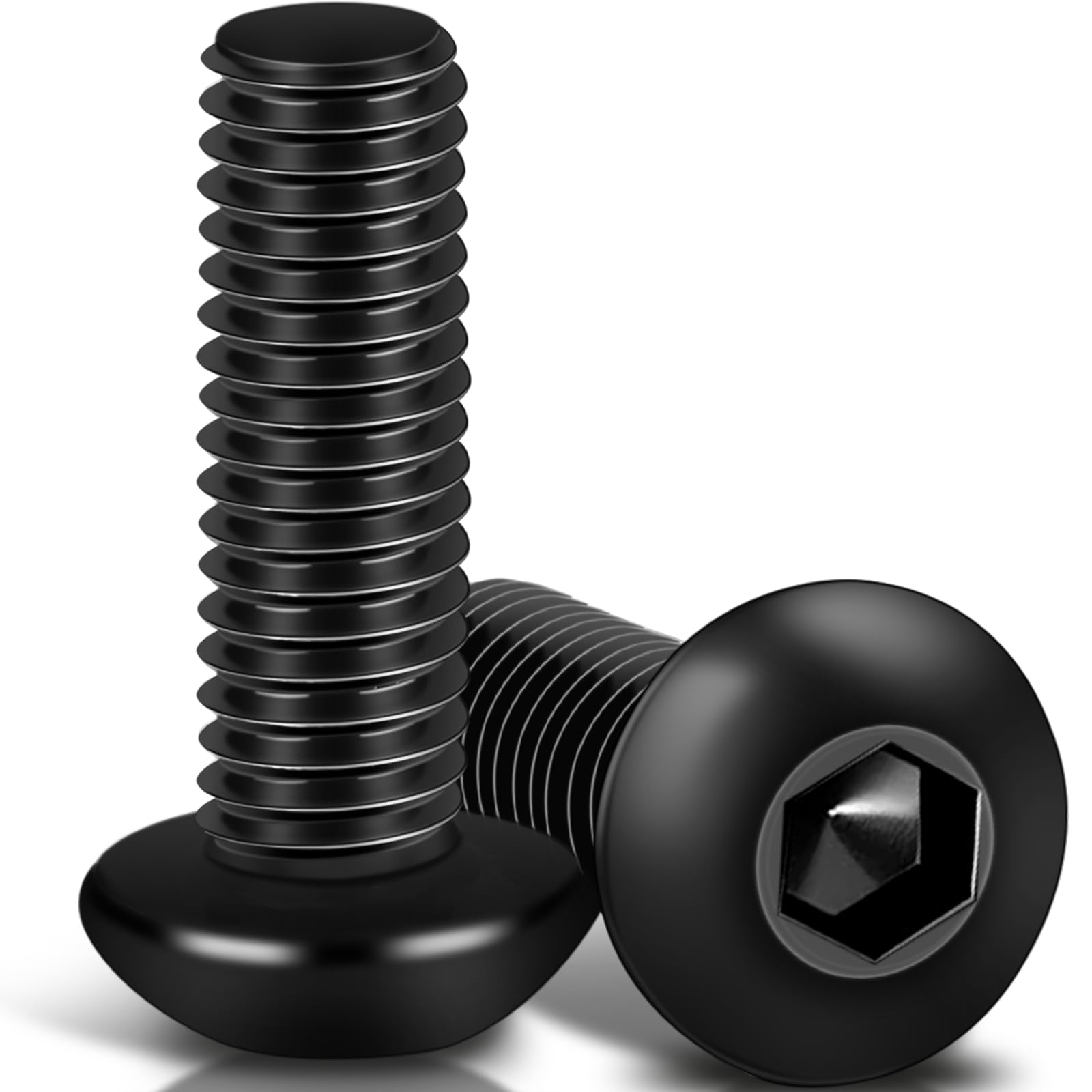 M5 Bolts, 50Pcs Hex Socket Button Head Bolts, 304 Stainless Steel Hex Socket Cap Screws, Bolts with Wrench for Cabinet Doors, Furniture(M5 x 16mm) โ image 1