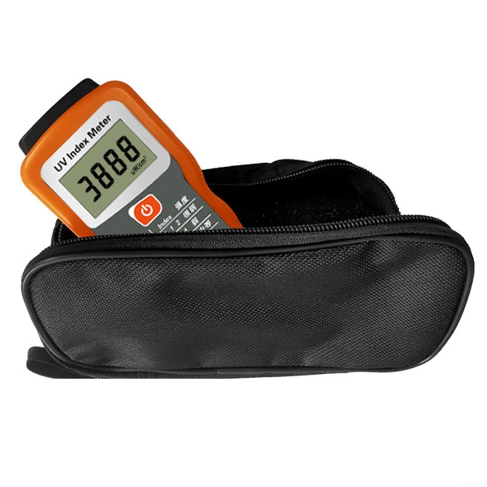 SM206E Digitaler UV-Index-Messer Strahlungsdetektor für UVA+UVB 280–370nm mit Hochauflösender LCD-Anzeige, Spitzenwertspeicher, Laboroptik sowie für IR/UV-Blockierungstests