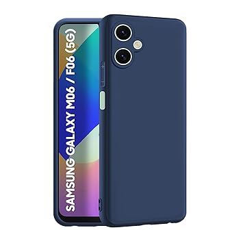 CEDO Samsung Galaxy M06 / F06 (5G) Back Cover | Camera Bump Protection & Inner Velvet Fabric Lining | Ultra Slim Matte Soft Rubberised Case Cover (Blue) - image, photos