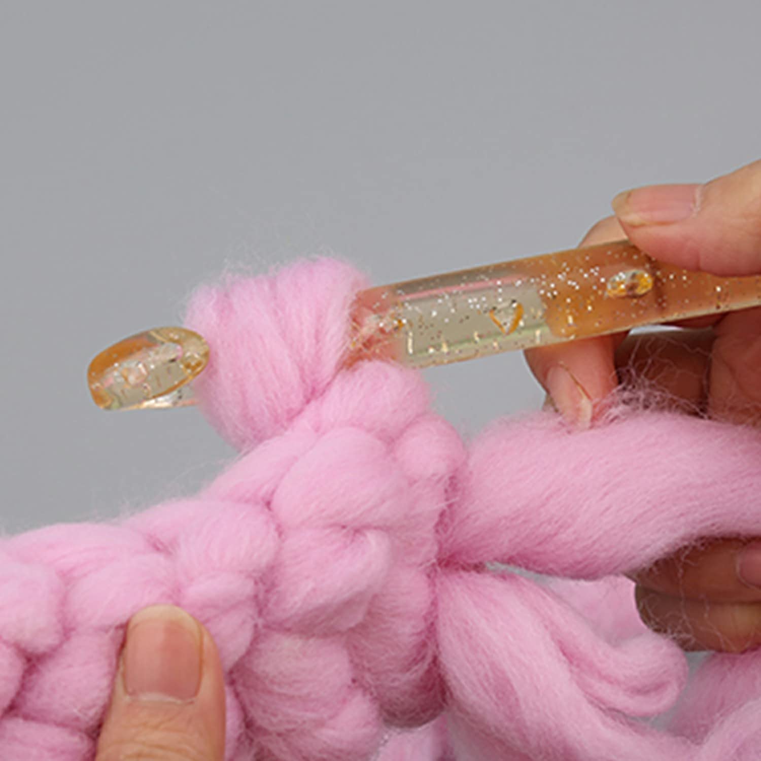 Lot De 100 Crochets à Crochet, Aiguilles à Tricoter Ergonomiques Avec