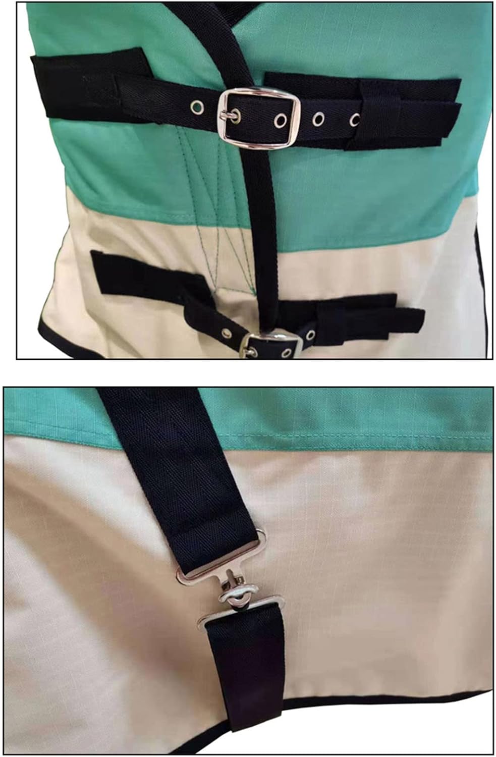 KLUFO Lightweight Turnout Horse Paddock Blanket,Winter Warm Breathable Horse Blanket with Detachable Neck &Tail Cover,Waterproof Horse Rain Sheet,for Horse Clubs/Riding Competitions(135cm)