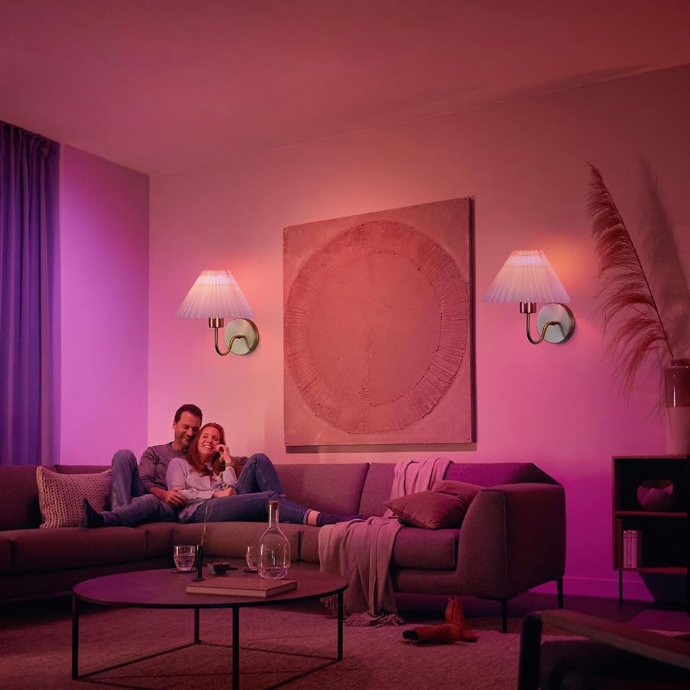 2 Stück LED Akku Wandleuchte Ohne Stromanschluss Innen Gold Wandlampe Batterie mit Fernbedienung Dimmen Wandbeleuchtung Kabellos Aufladbare Wohnzimmerlampe Stoffschirm Retro Boho Lampe Messing
