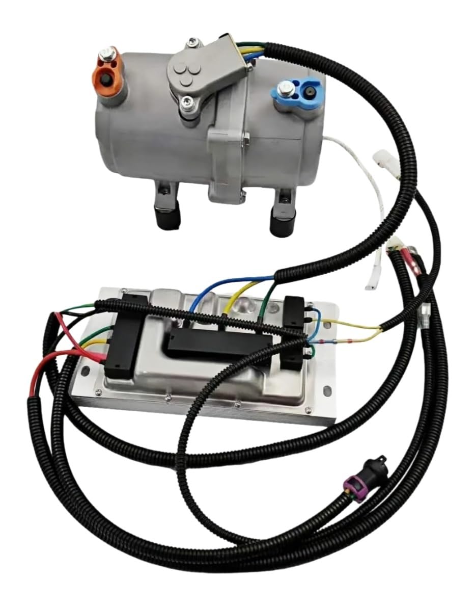 Treeligo 12V elektryczny klimatyzator samochodowy A/C sprężarka klimatyzacji i panel sterowania kompatybilny z autobusem ciężarowym samochodowym ciągnikiem łodziowym(1 Set 24V)